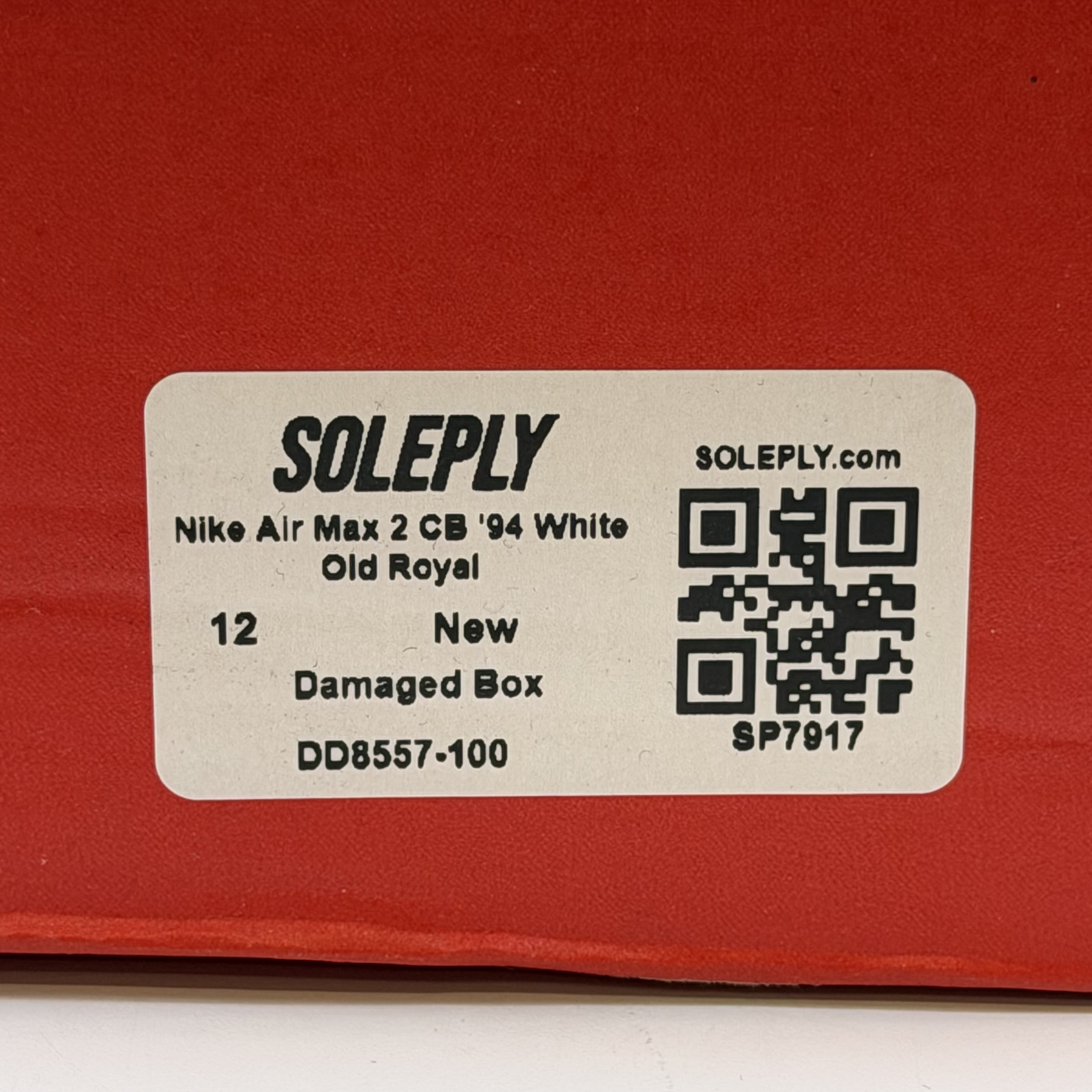 SP7917 Nike Air Max 2 CB '94 White Old Royal