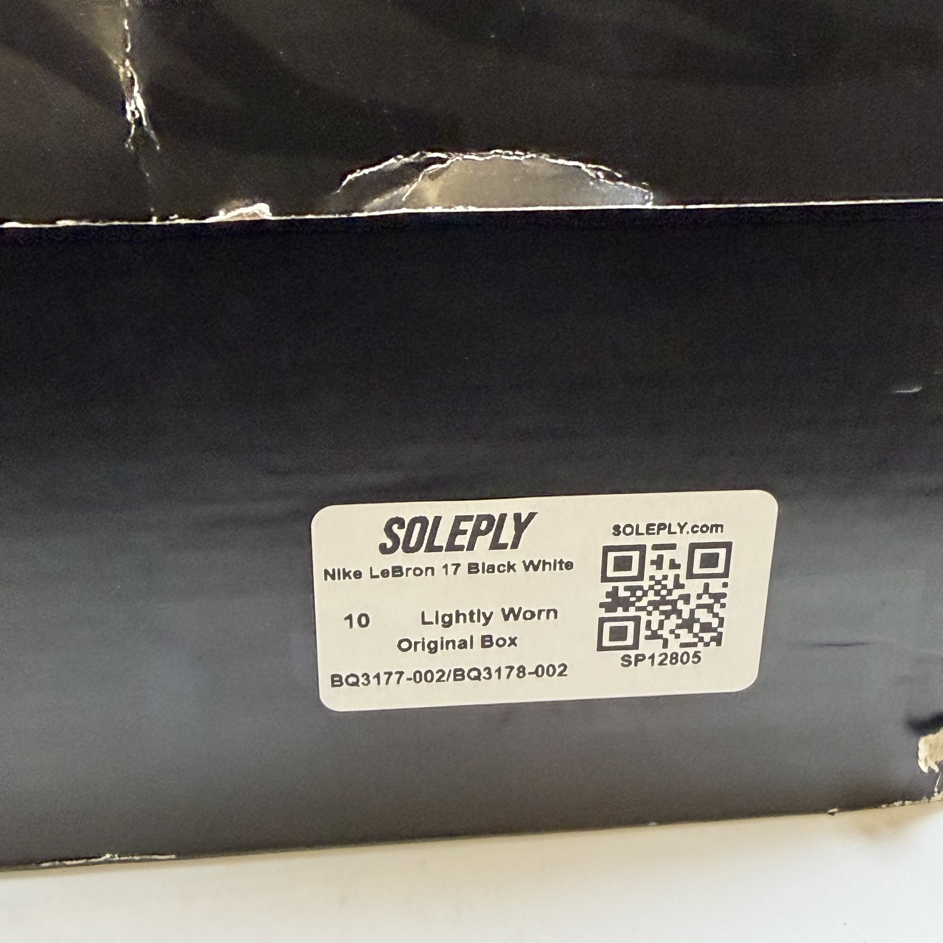 SP12805 Nike LeBron 17 Black White