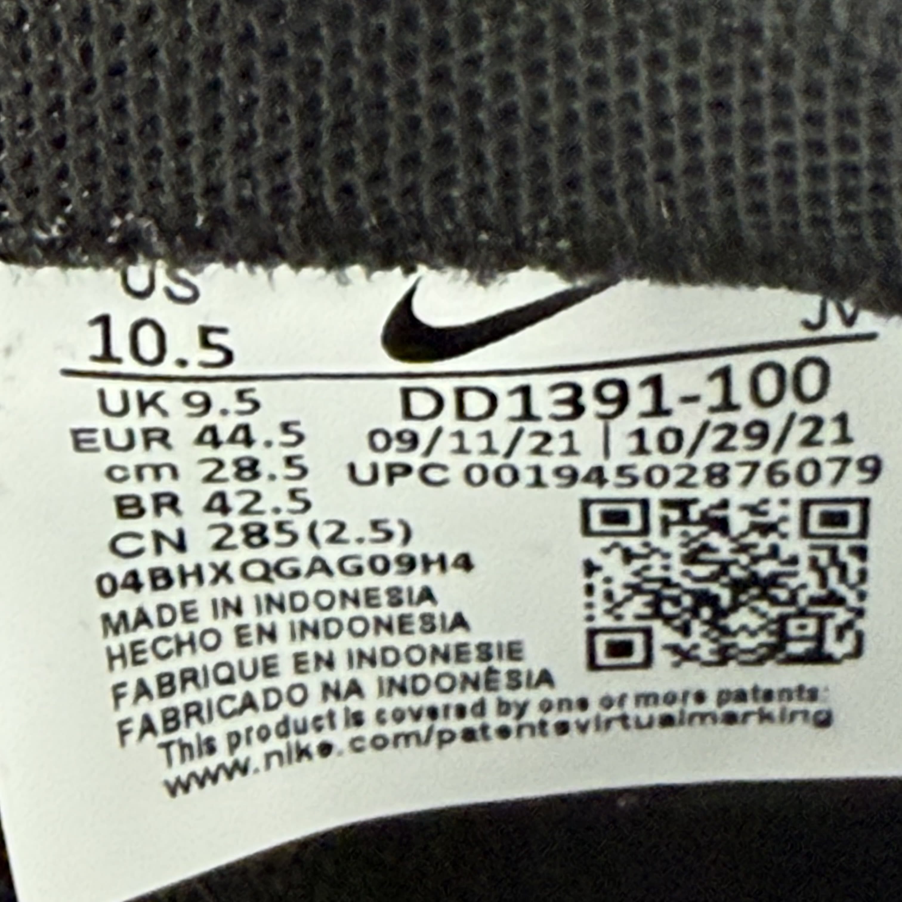 [459644] Nike Dunk Low Retro White Black Panda