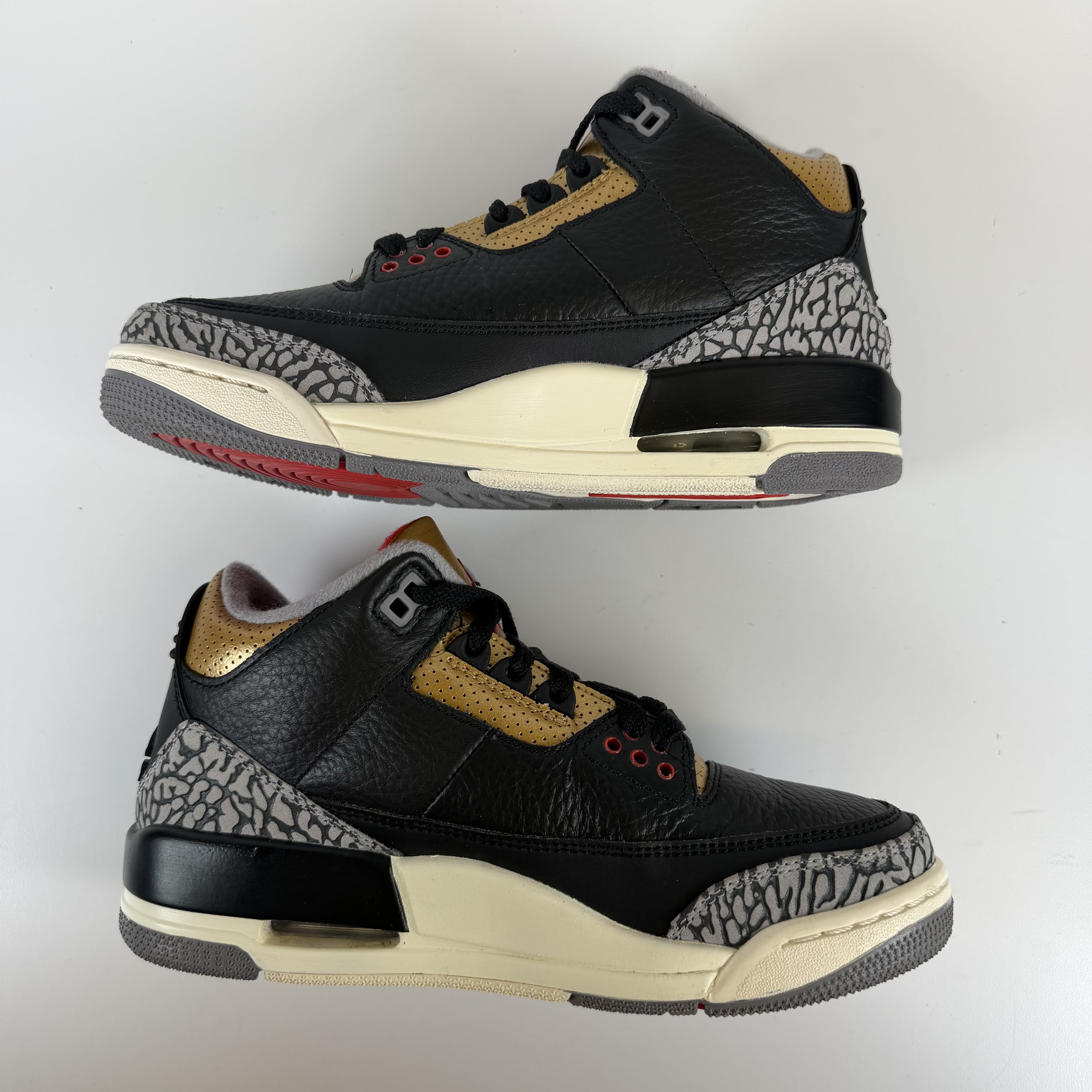 SP6974 Jordan 3 Retro Black Cement Gold (Women's)