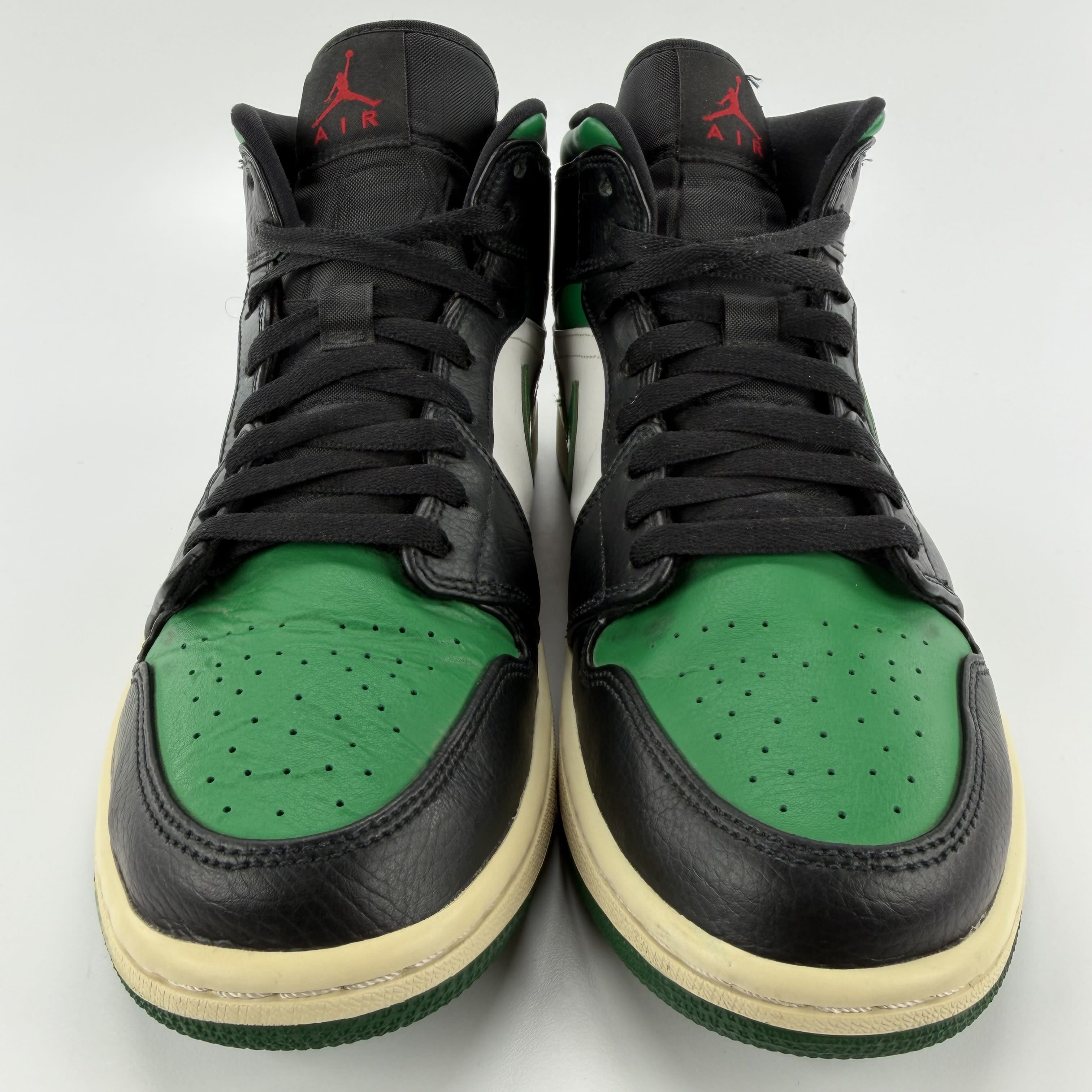 635942 Jordan 1 Mid Green Toe