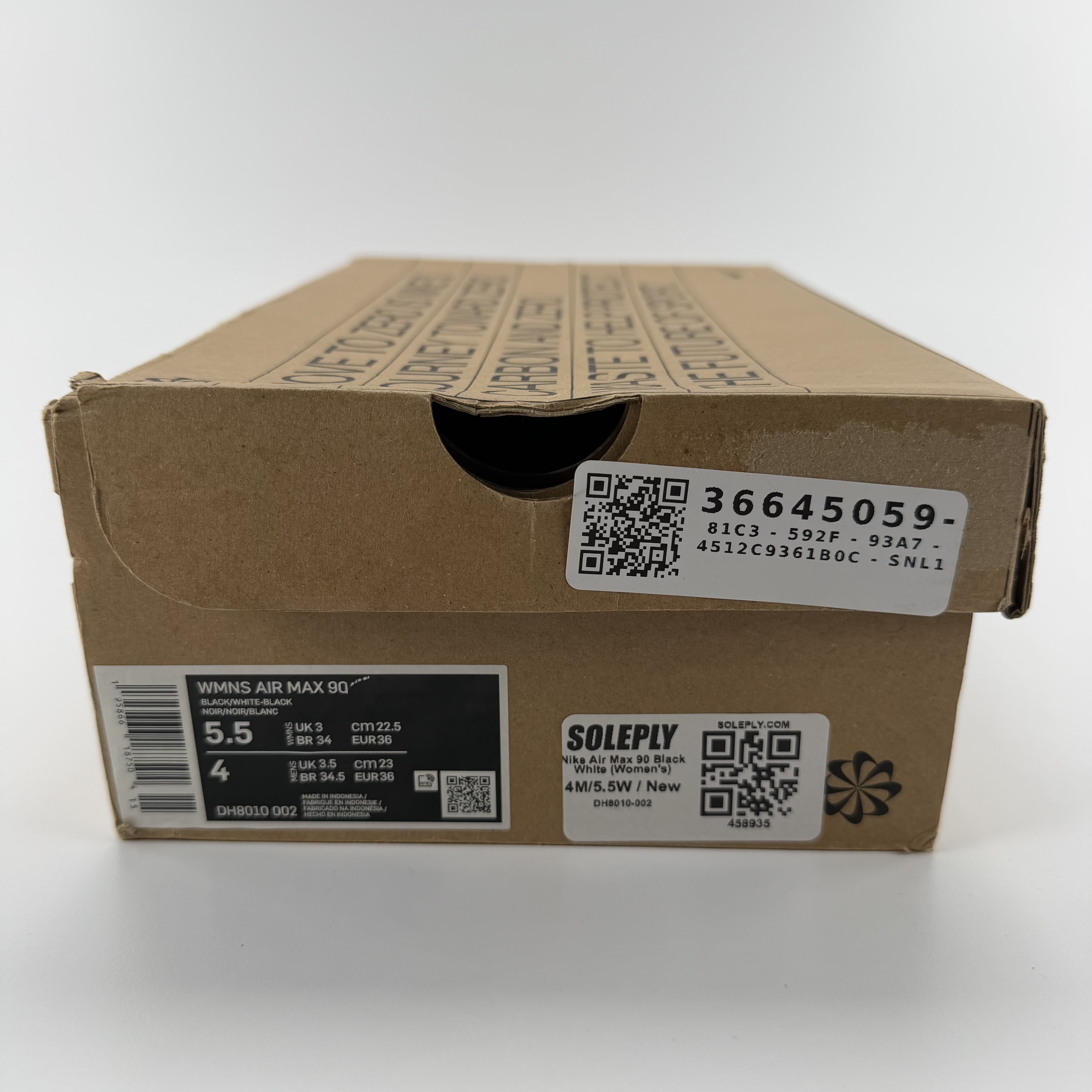 458935 Nike Air Max 90 Black White (Women's)