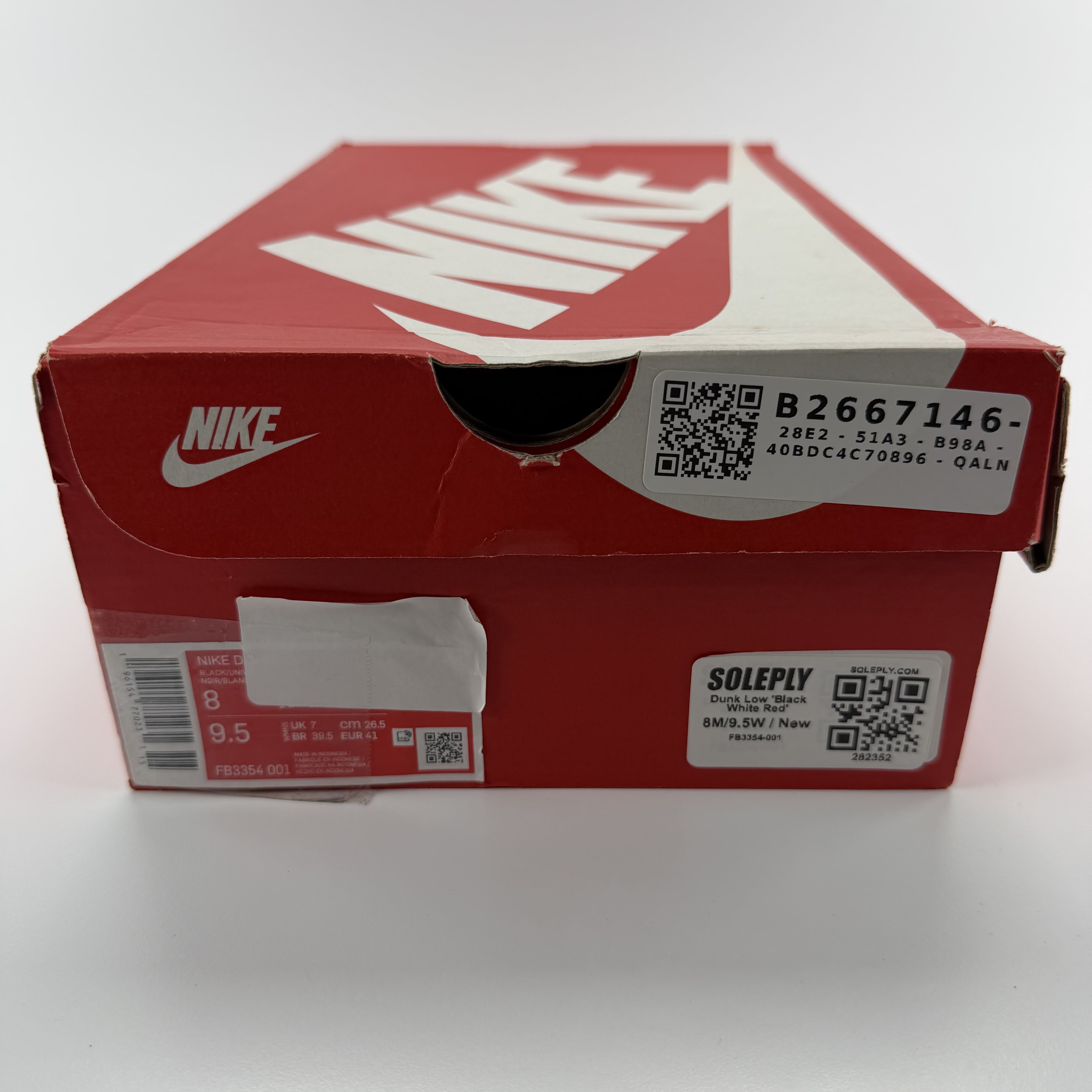 282352 Dunk Low 'Black White Red'