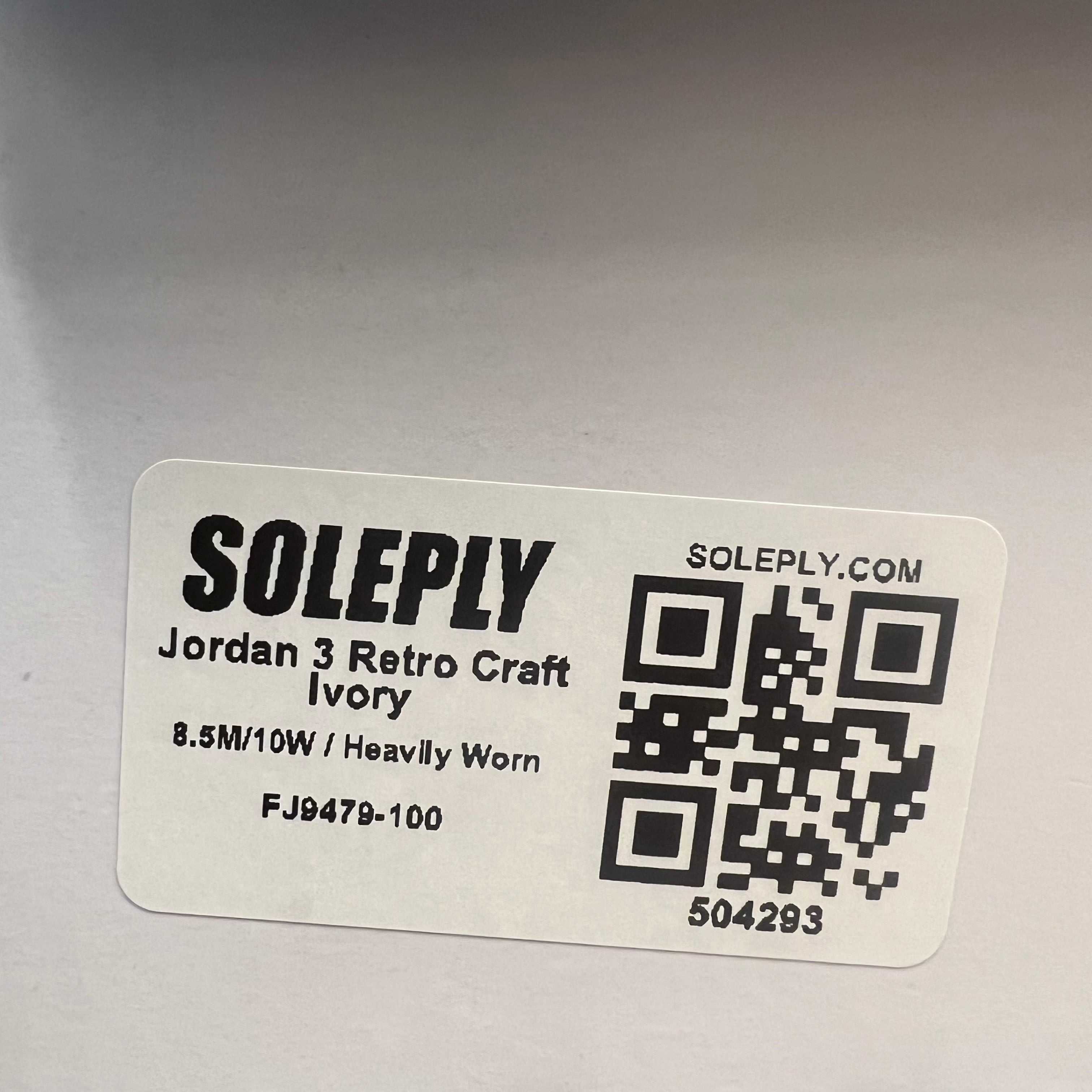 504293 Jordan 3 Retro Craft Ivory