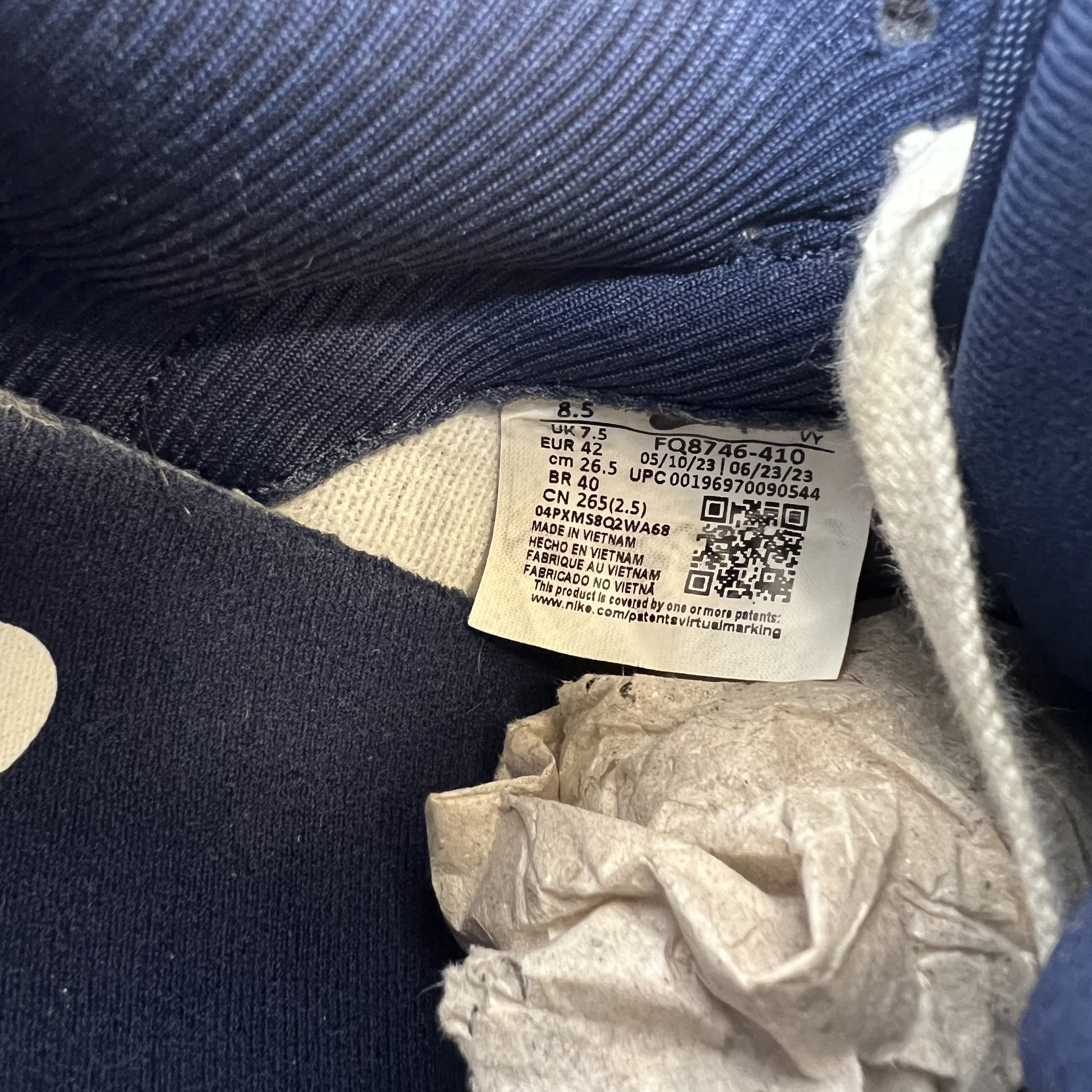 SP13448 Nike Dunk Low Tweed Midnight Navy Corduroy