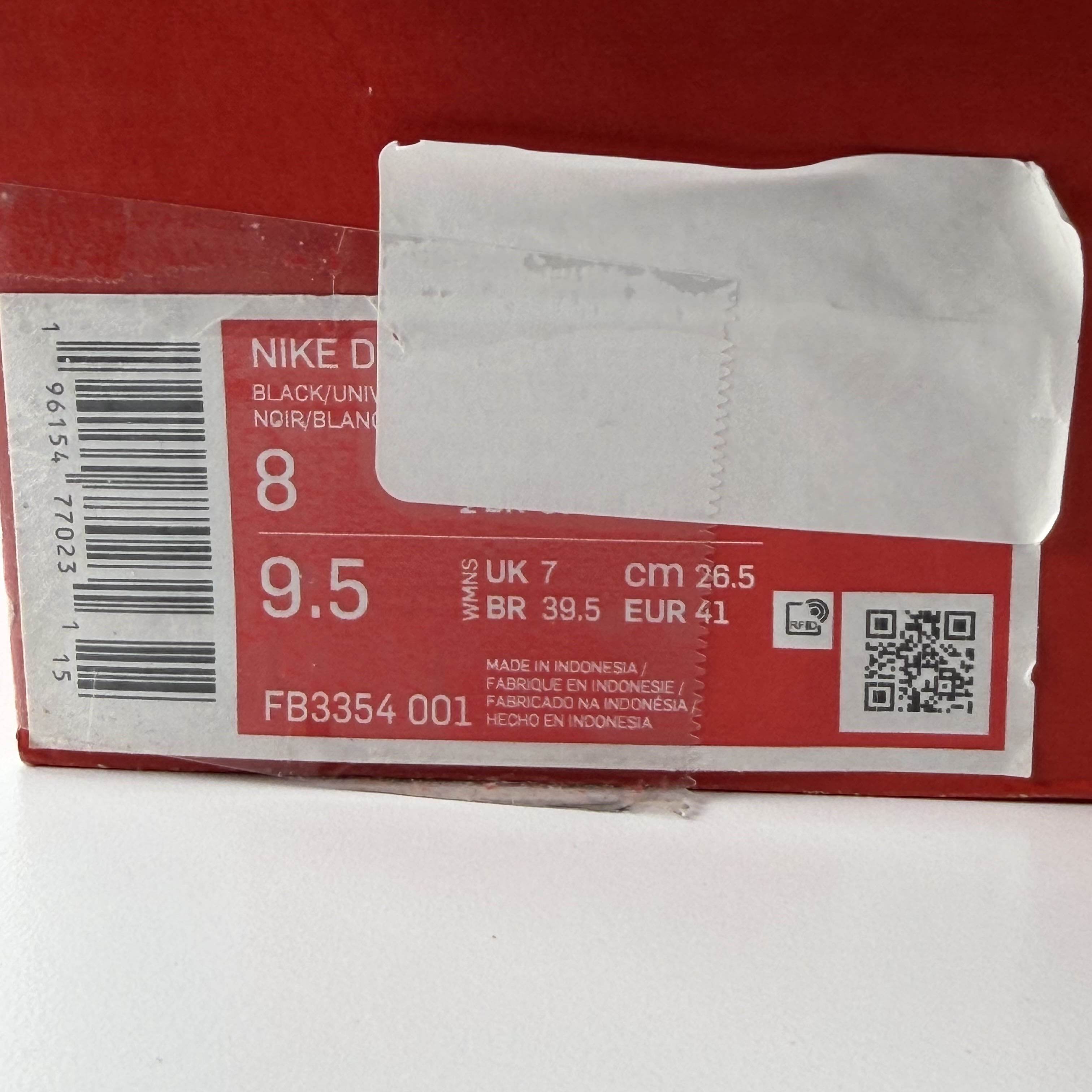 282352 Dunk Low 'Black White Red'
