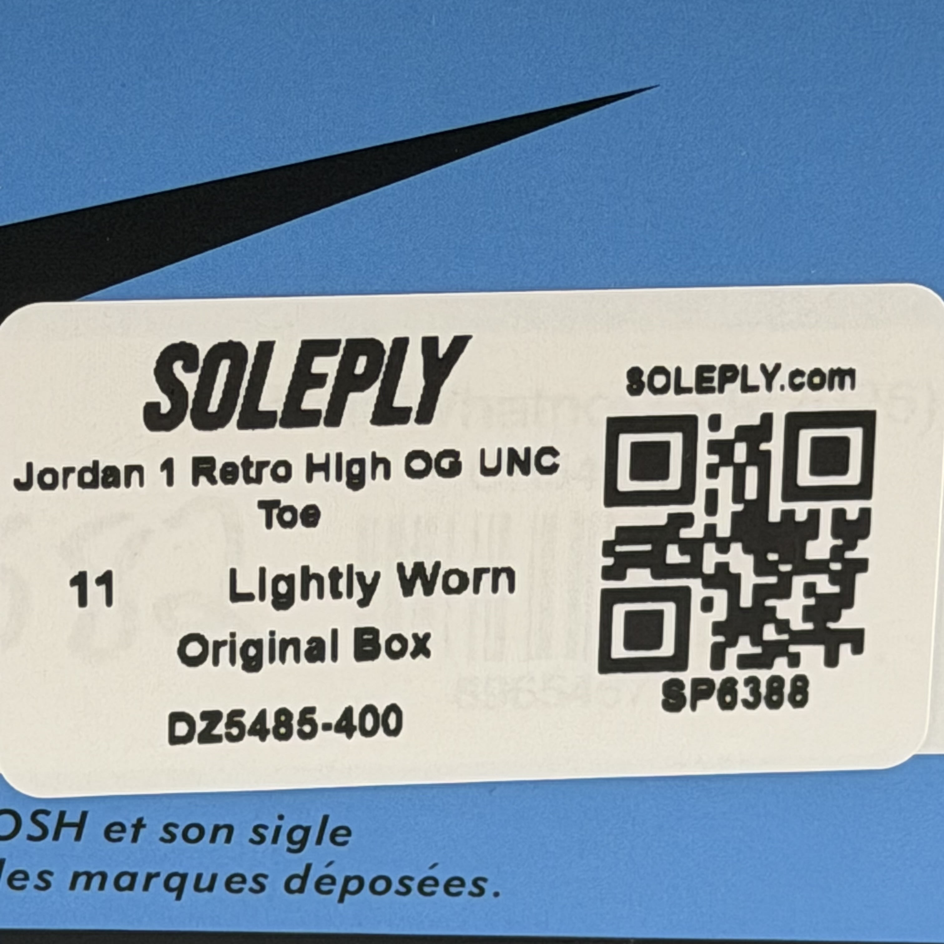 SP6388 Jordan 1 Retro High OG UNC Toe