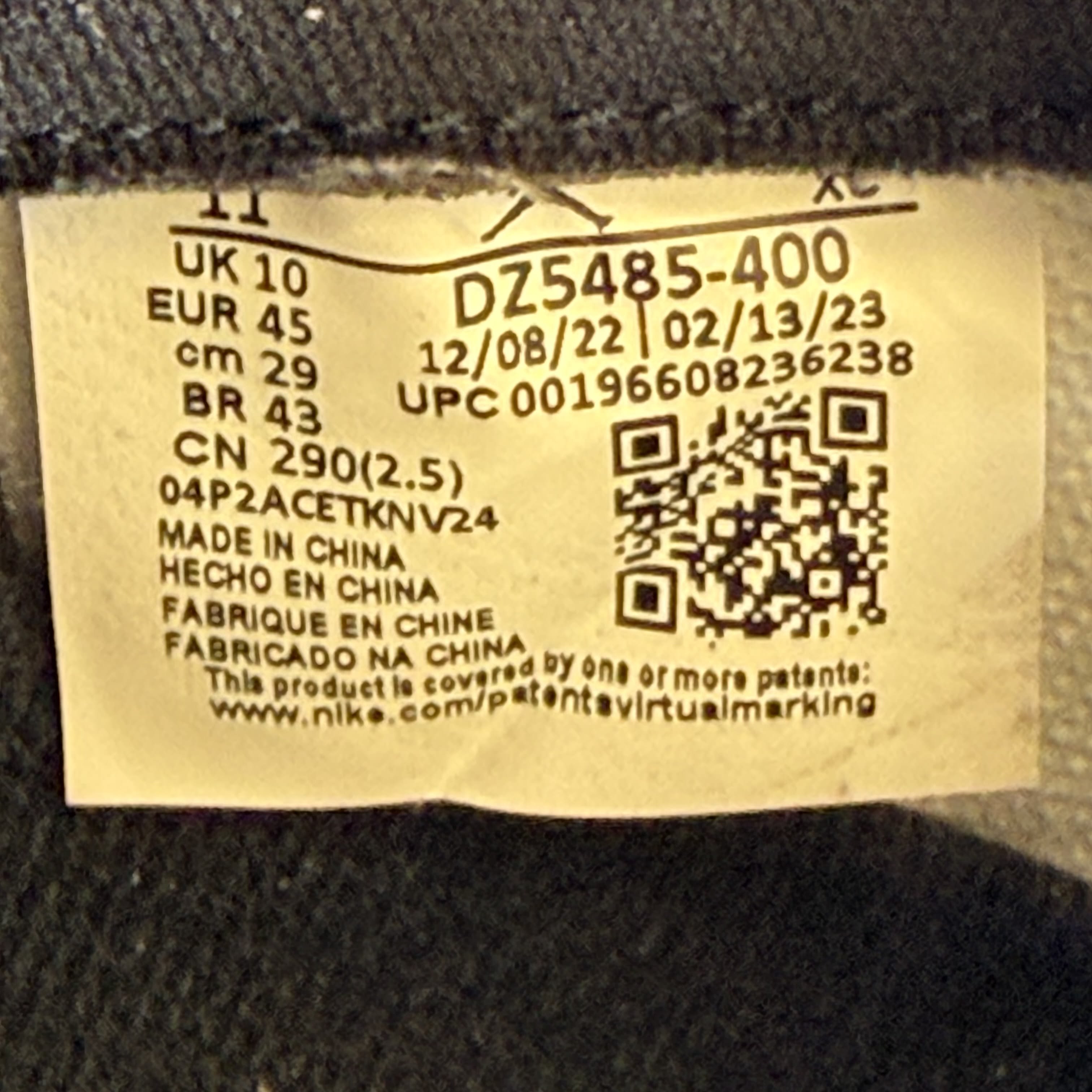 SP6388 Jordan 1 Retro High OG UNC Toe