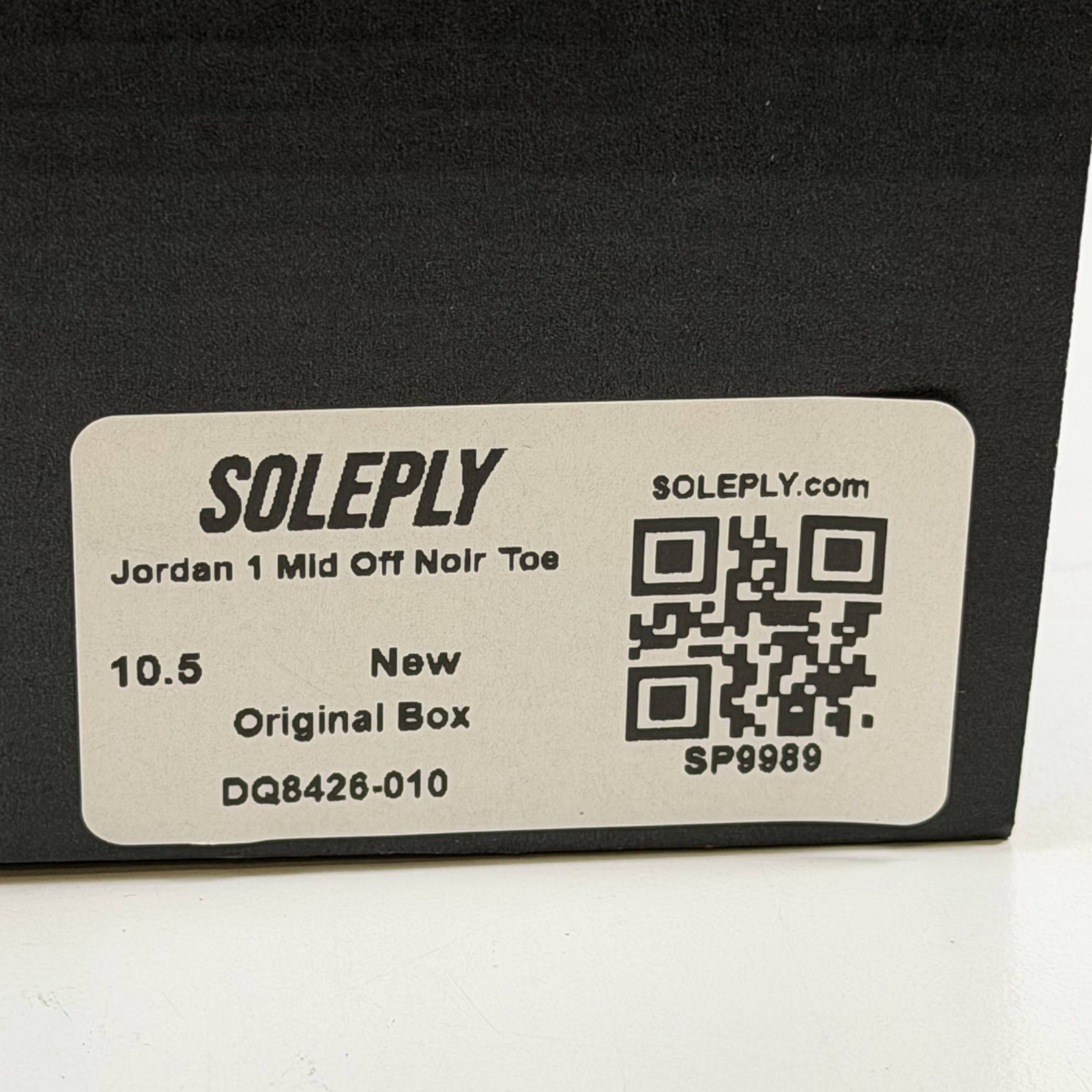 SP9989 Jordan 1 Mid Off Noir Toe