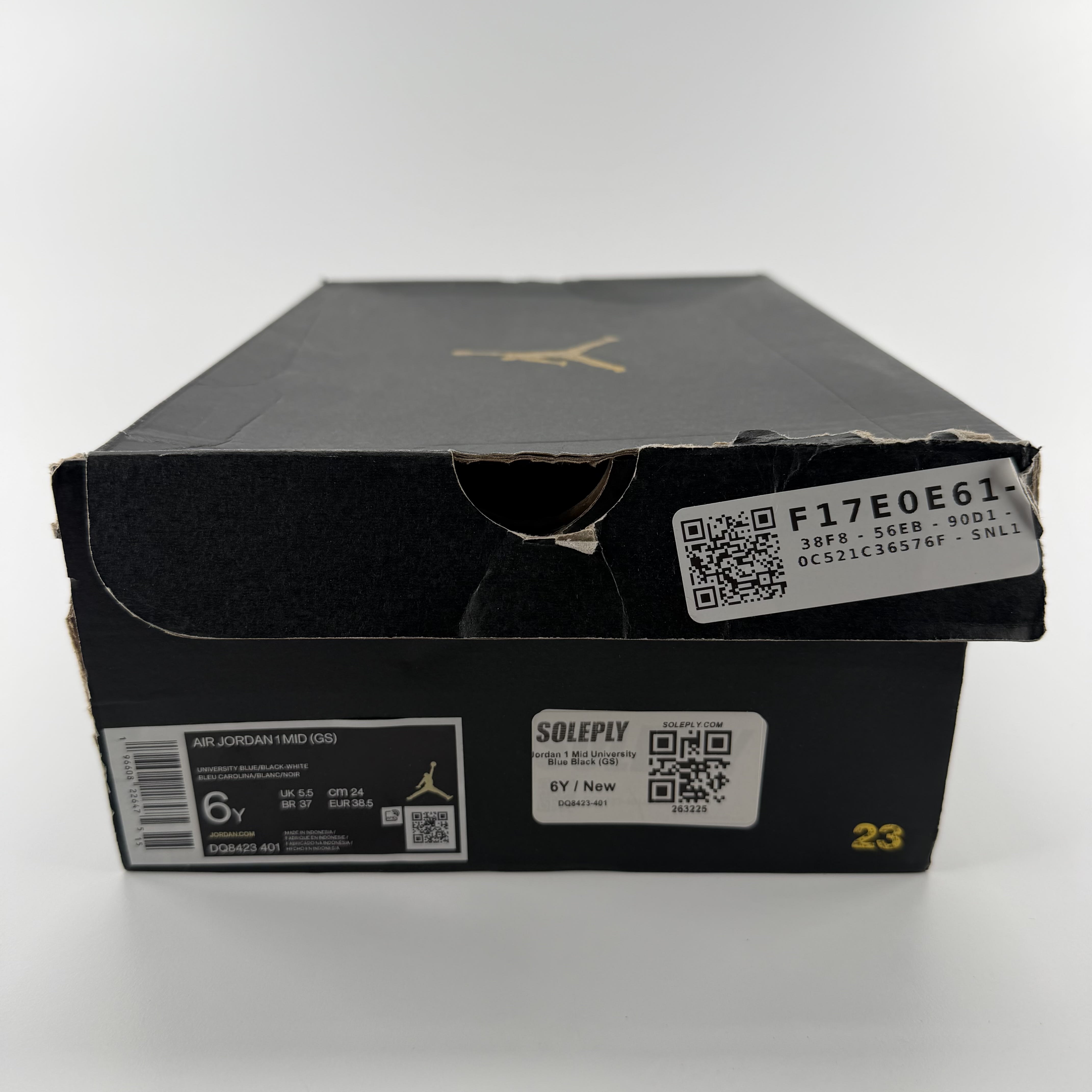 263225 Jordan 1 Mid University Blue Black (GS)