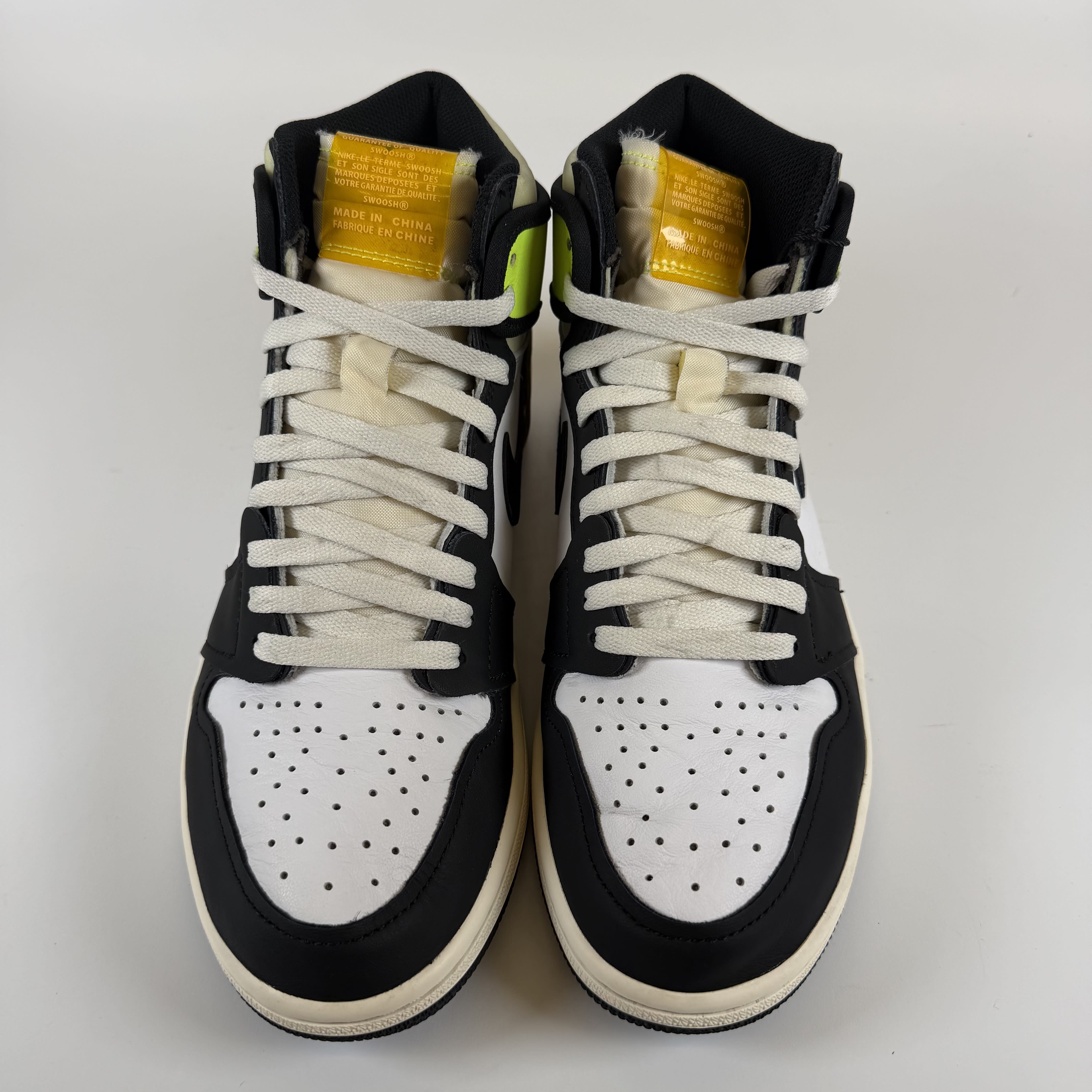 SP7035 Jordan 1 Retro High White Black Volt University Gold