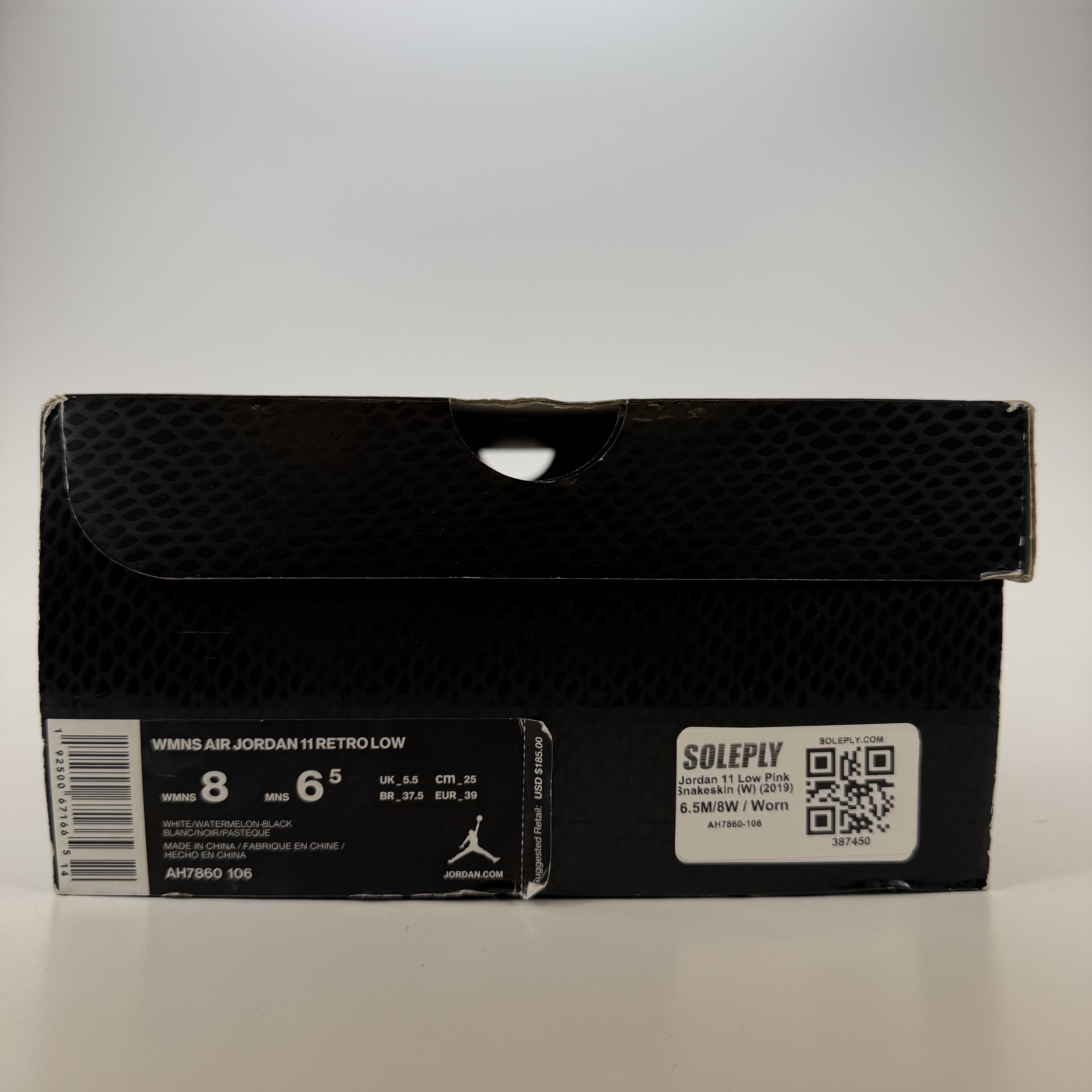 387450 Jordan 11 Retro Low Pink Snakeskin (2019) (Women's)