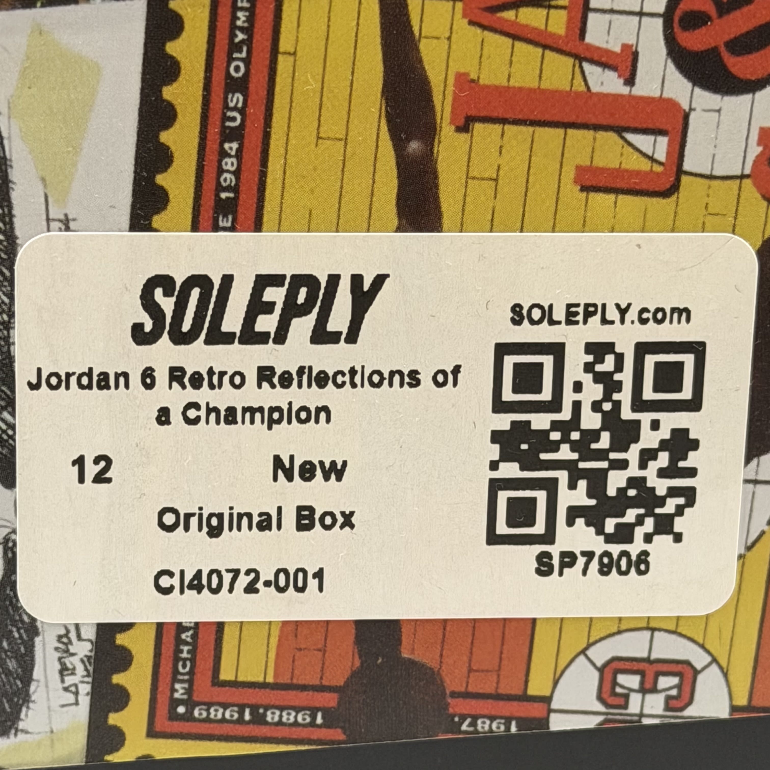 SP7906 Jordan 6 Retro Reflections of a Champion