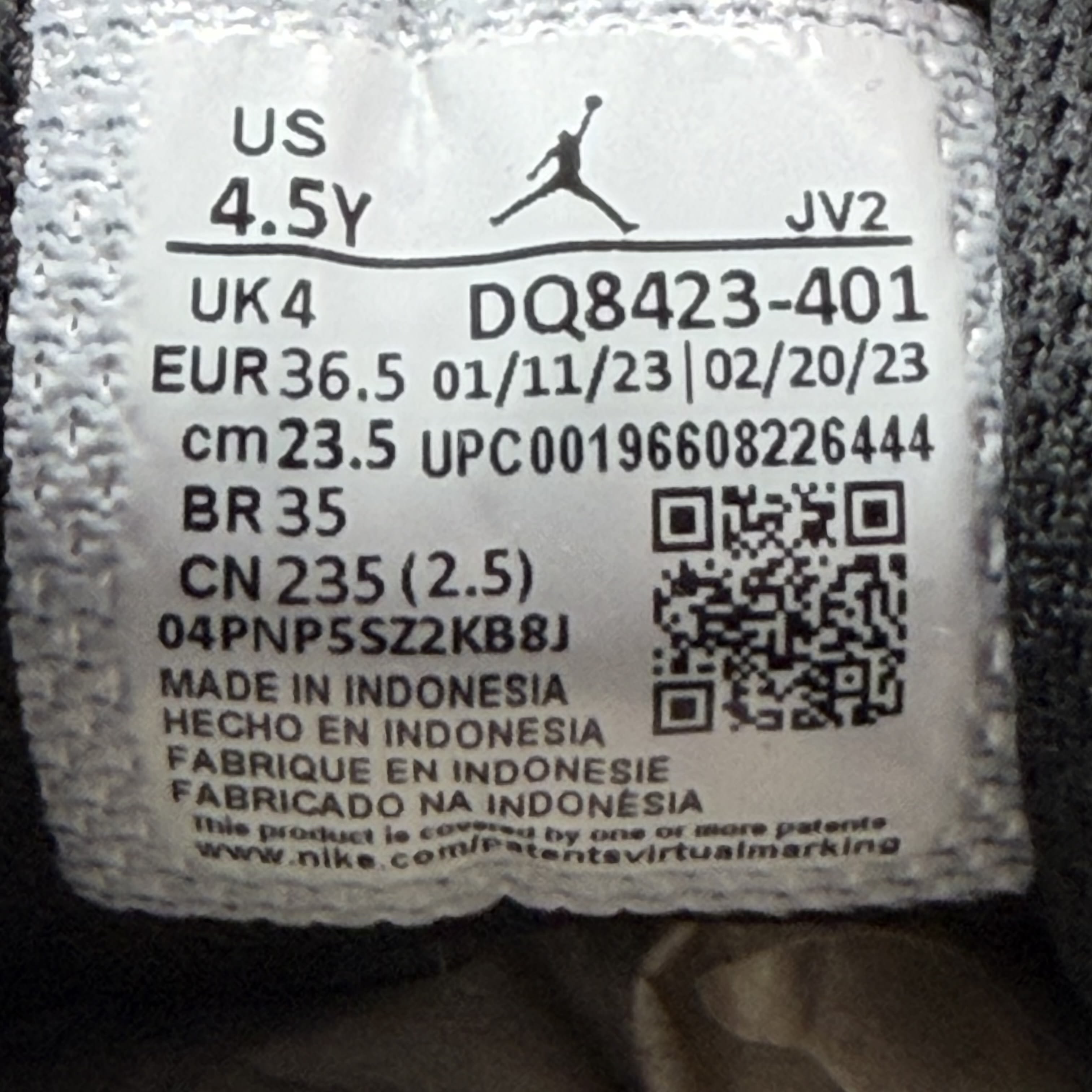 340706 Jordan 1 Mid University Blue Black (GS)