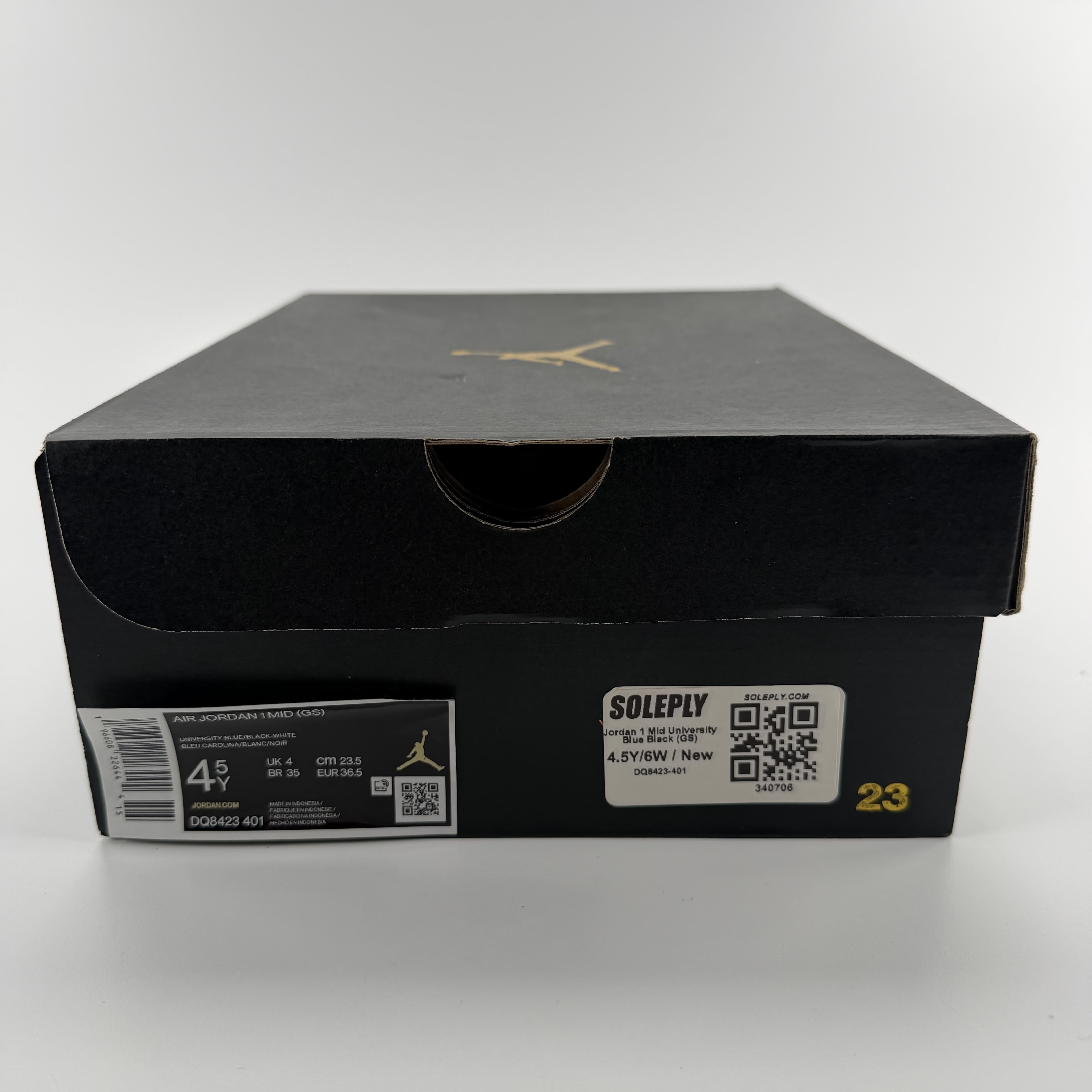 340706 Jordan 1 Mid University Blue Black (GS)