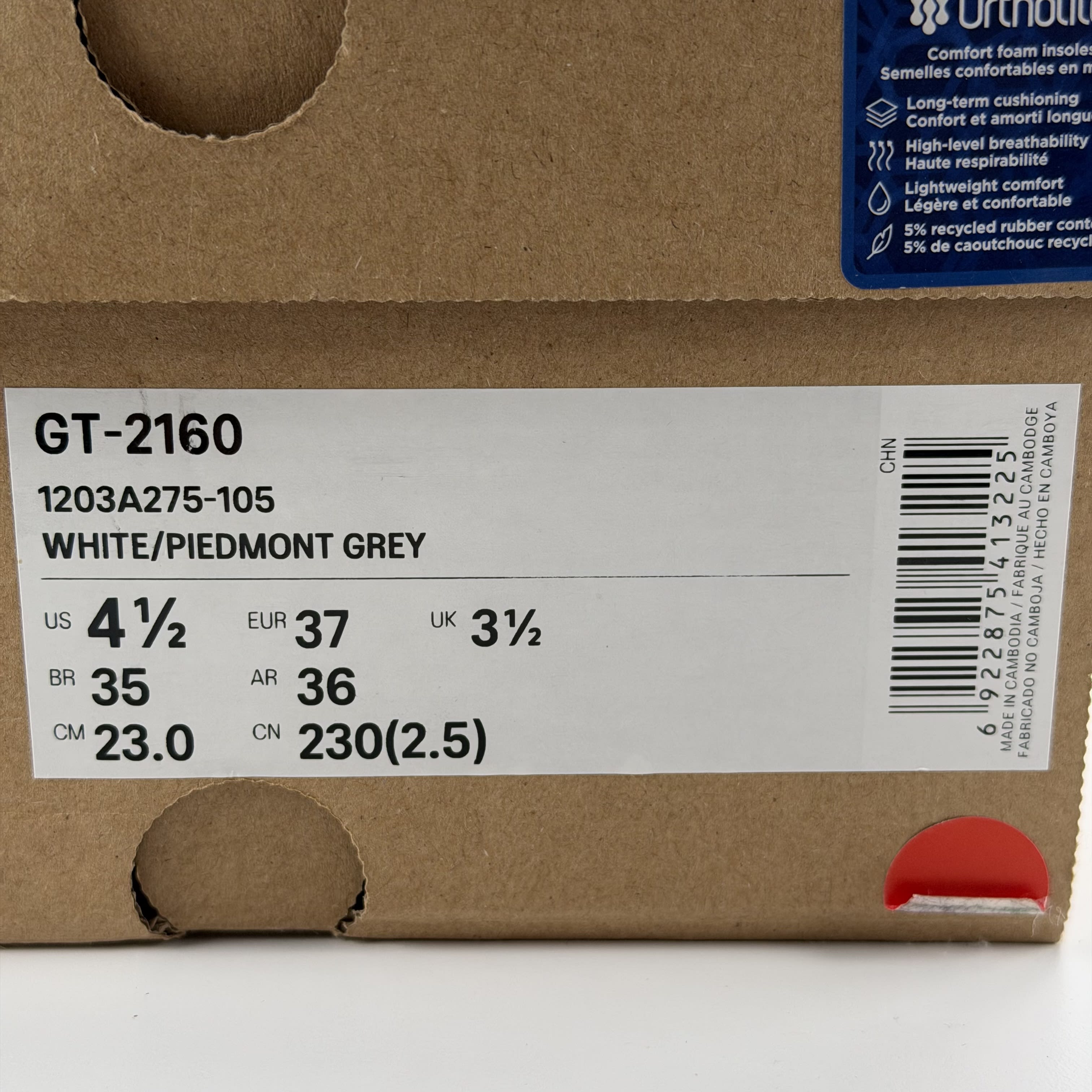 261226 ASICS GT-2160 Piedmont Grey Blue