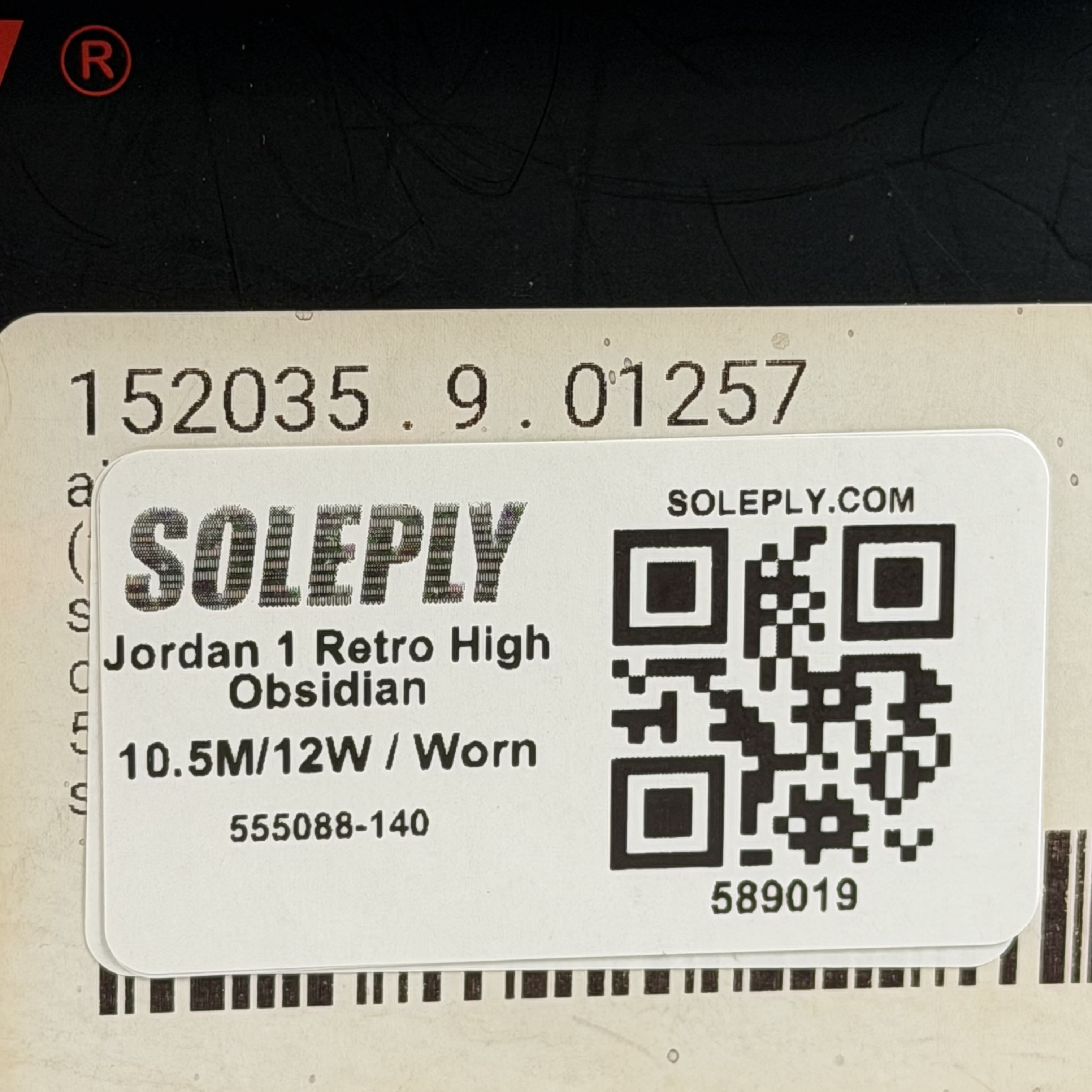 589019 Jordan 1 Retro High Obsidian