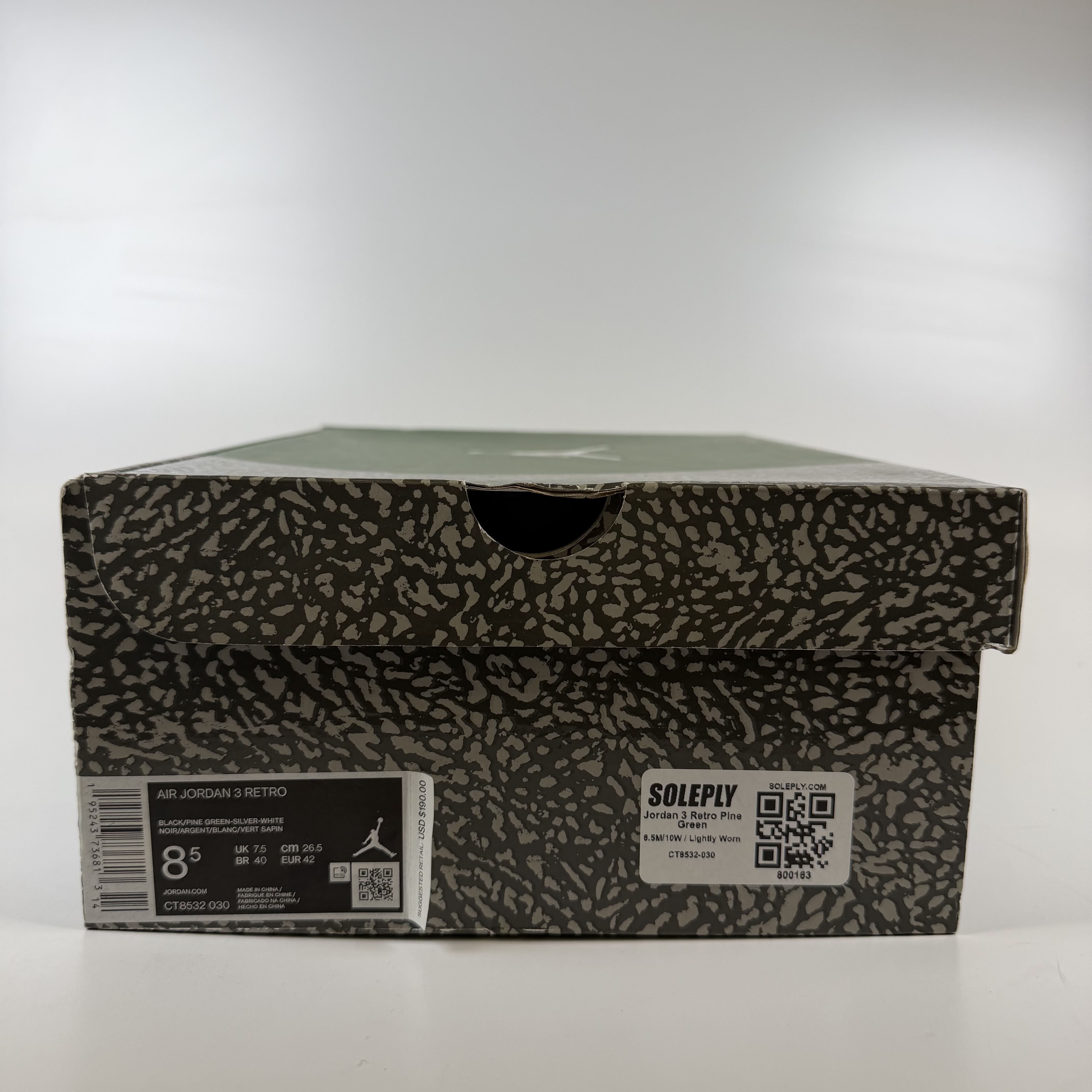 800163 Jordan 3 Retro Pine Green