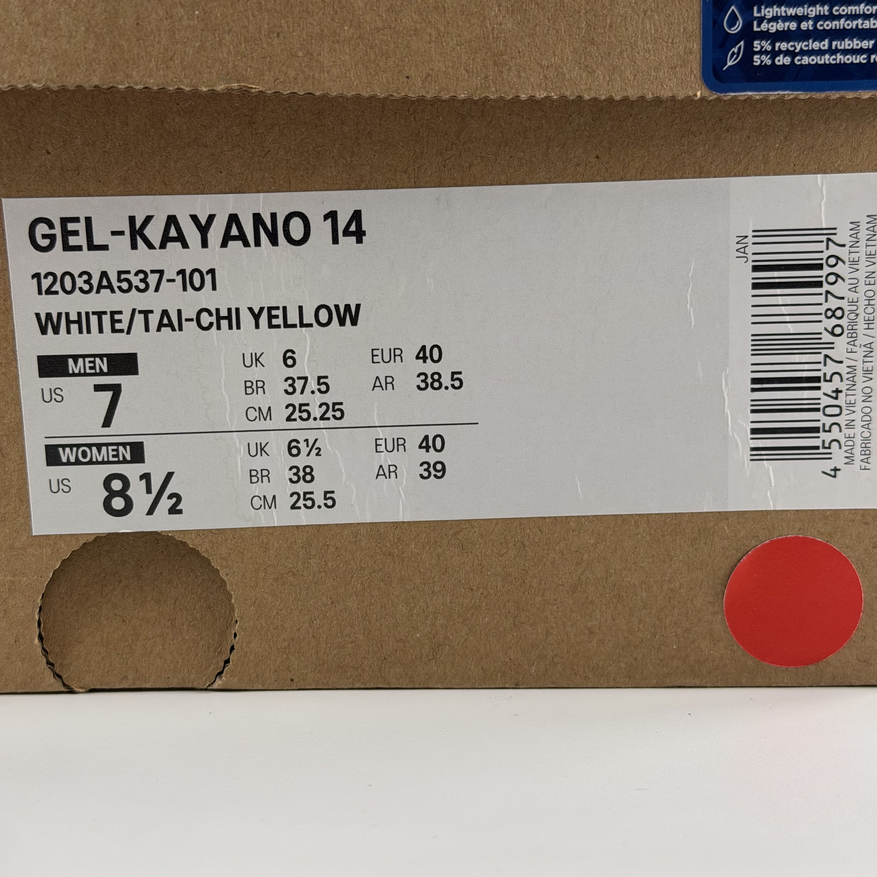 263896 ASICS GEL-Kayano 14 Tai Chi Yellow