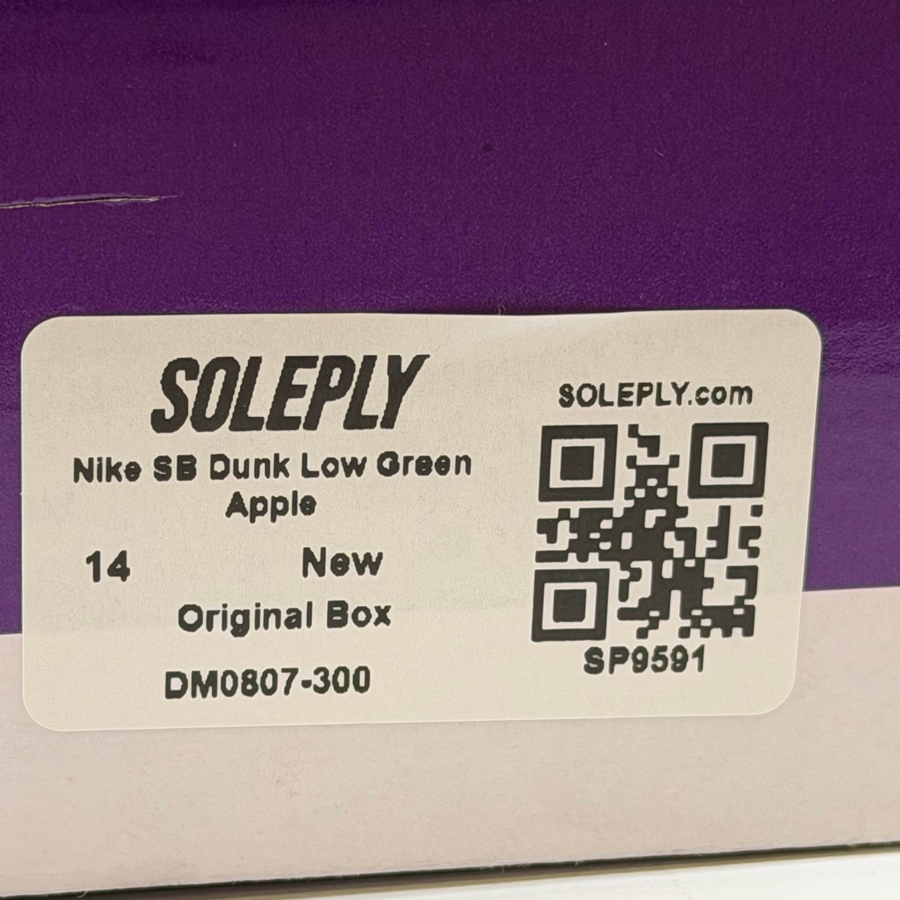 SP9591 Nike SB Dunk Low Green Apple
