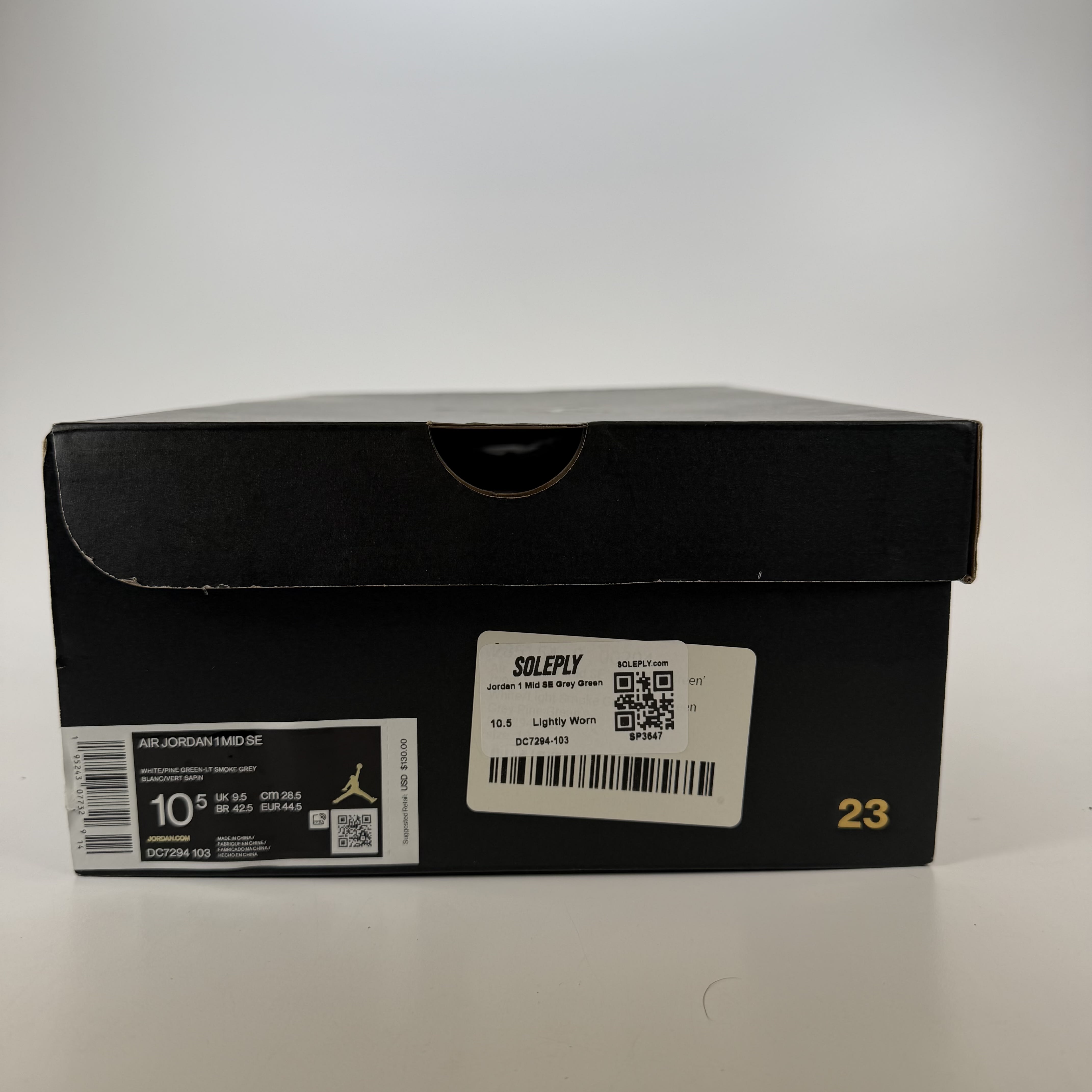 SP3647 Jordan 1 Mid SE Grey Green