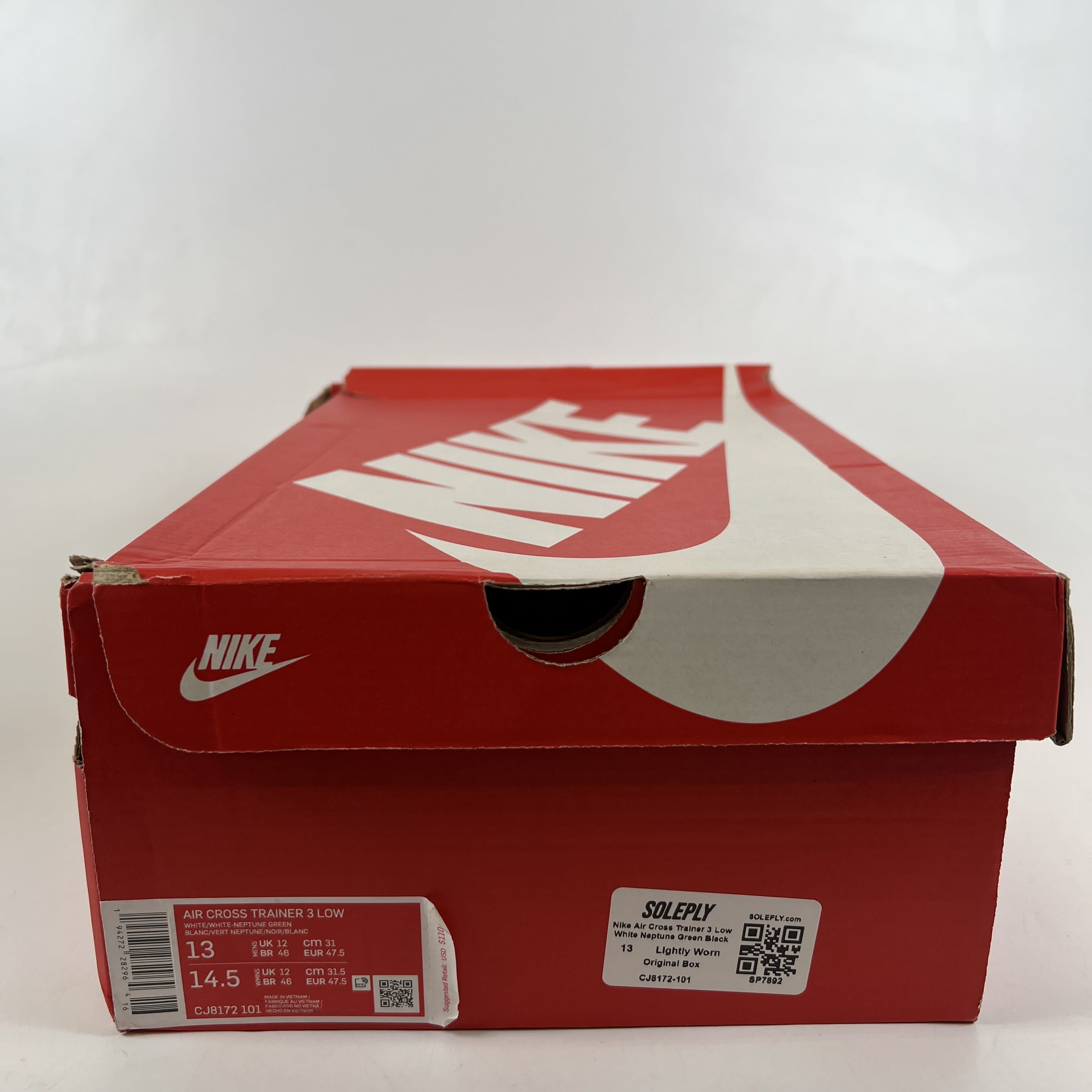 SP7892 Nike Air Cross Trainer 3 Low White Neptune Green Black