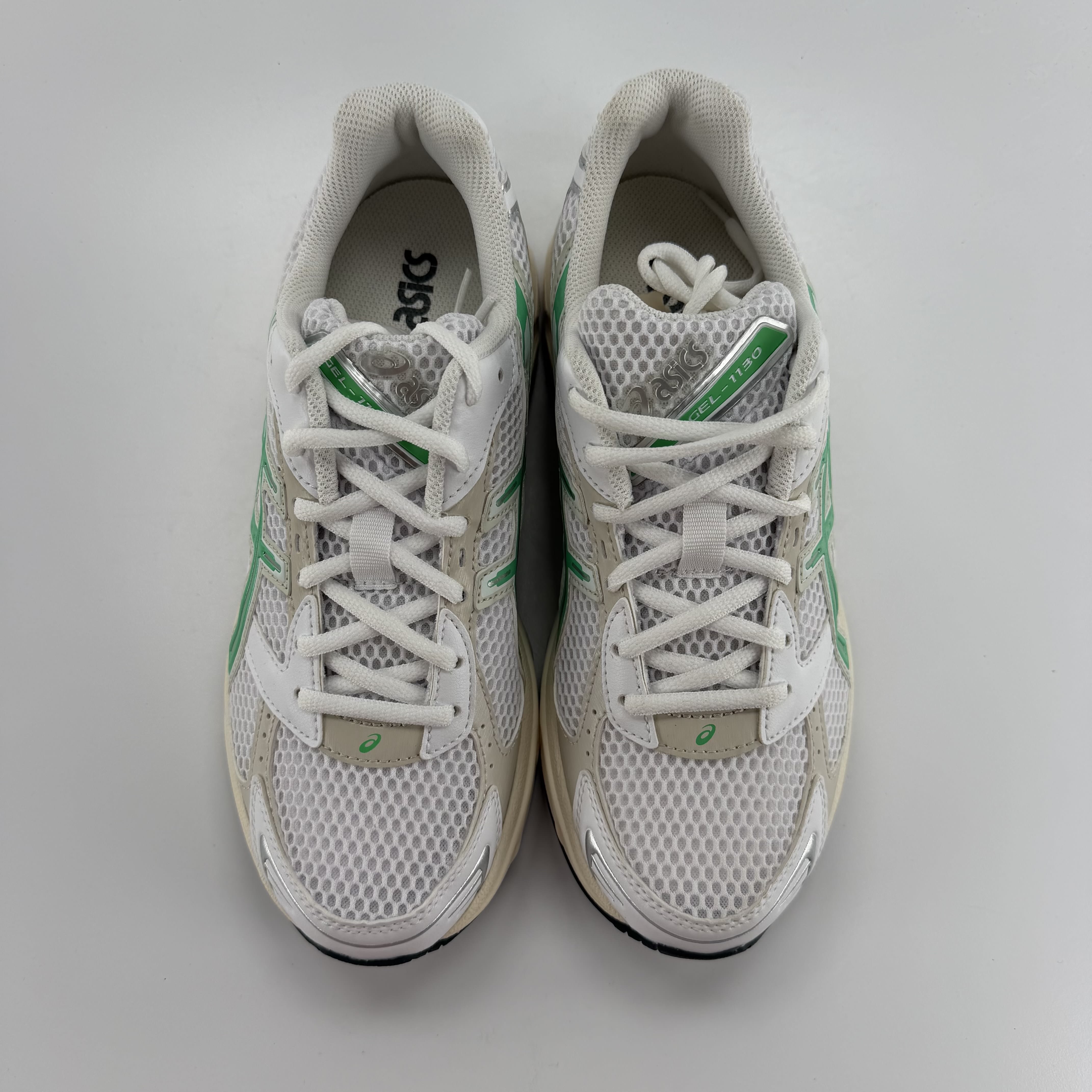 267467 ASICS Gel-1130 White Malachite Green Off White Midsole (Women's)
