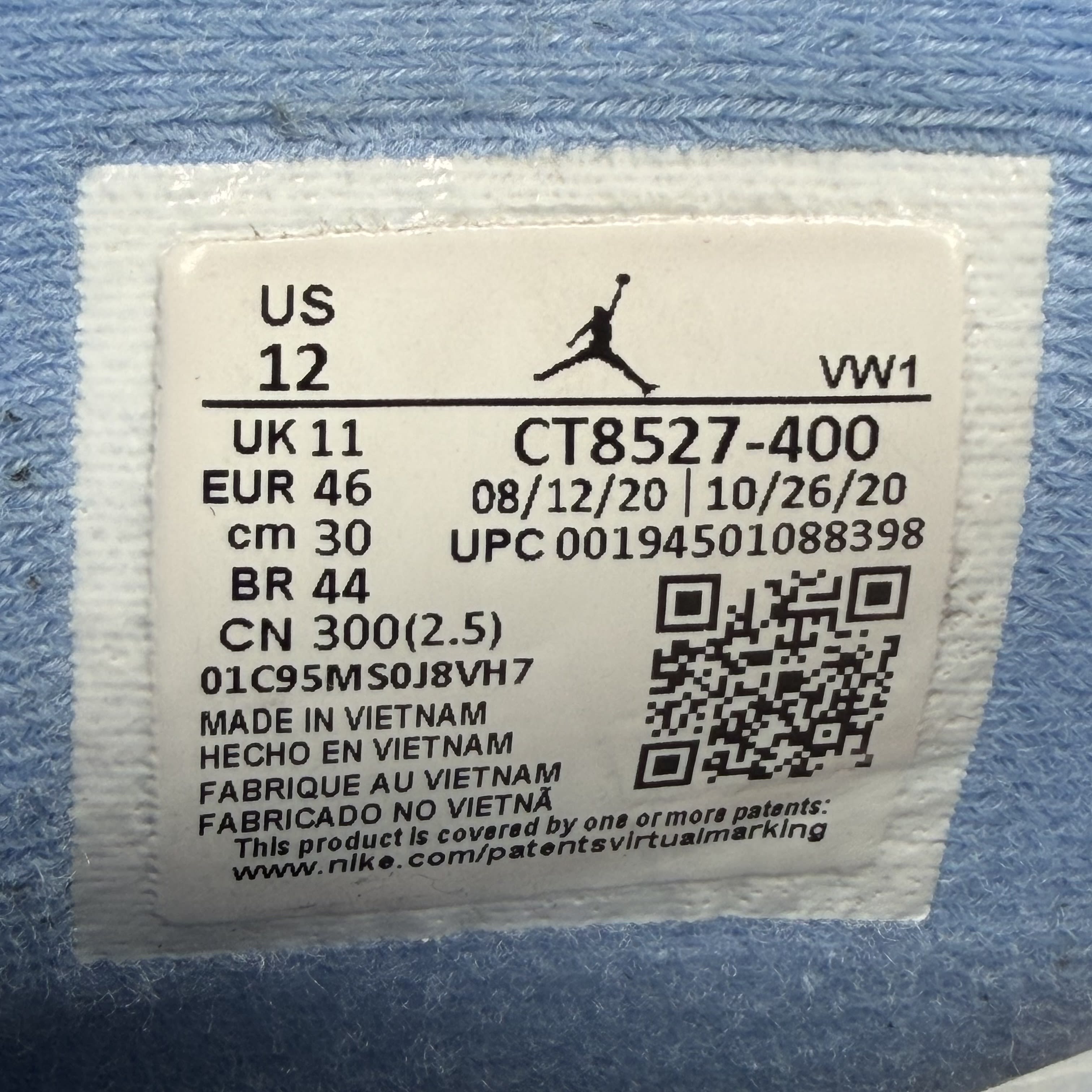 498144 Jordan 4 Retro University Blue