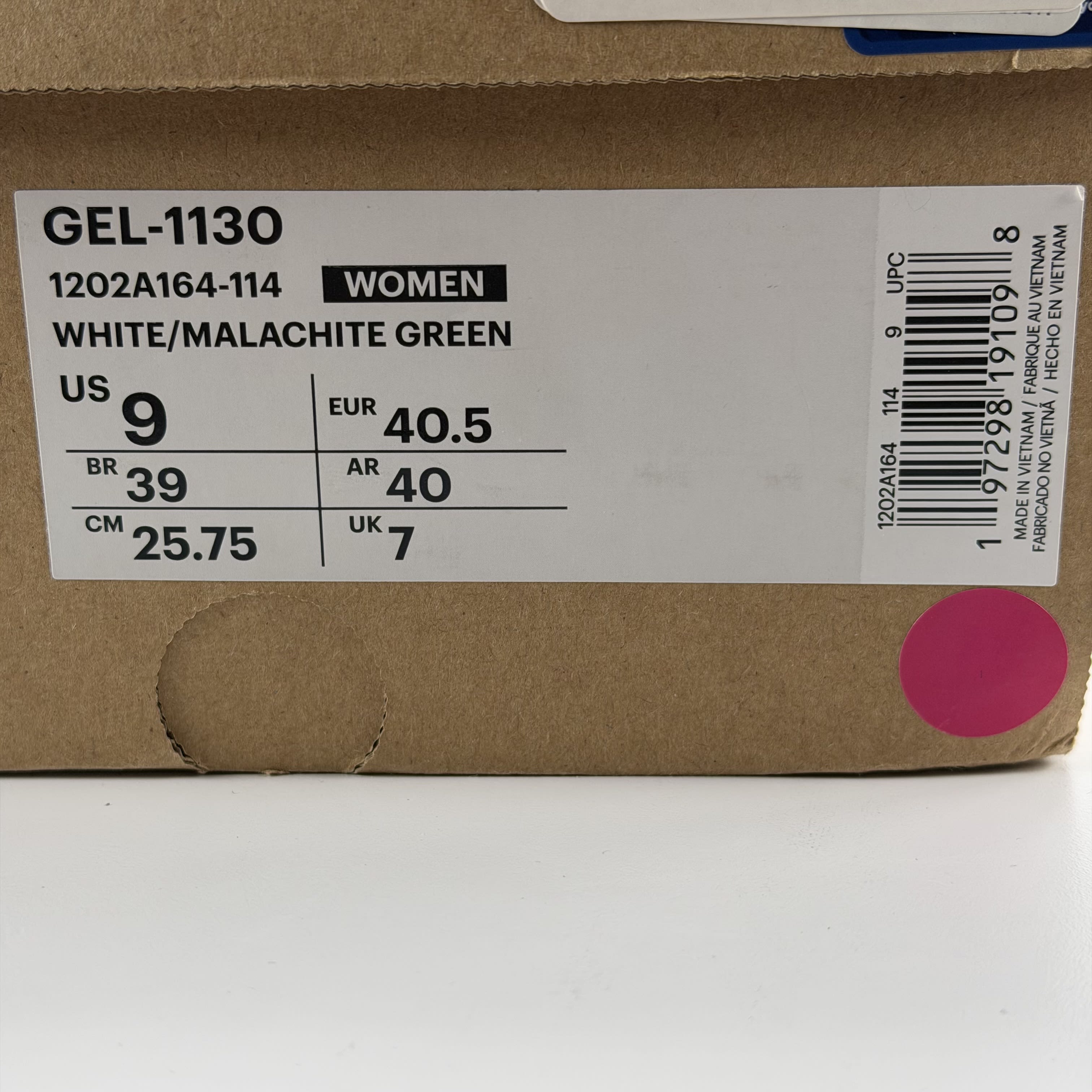 267467 ASICS Gel-1130 White Malachite Green Off White Midsole (Women's)