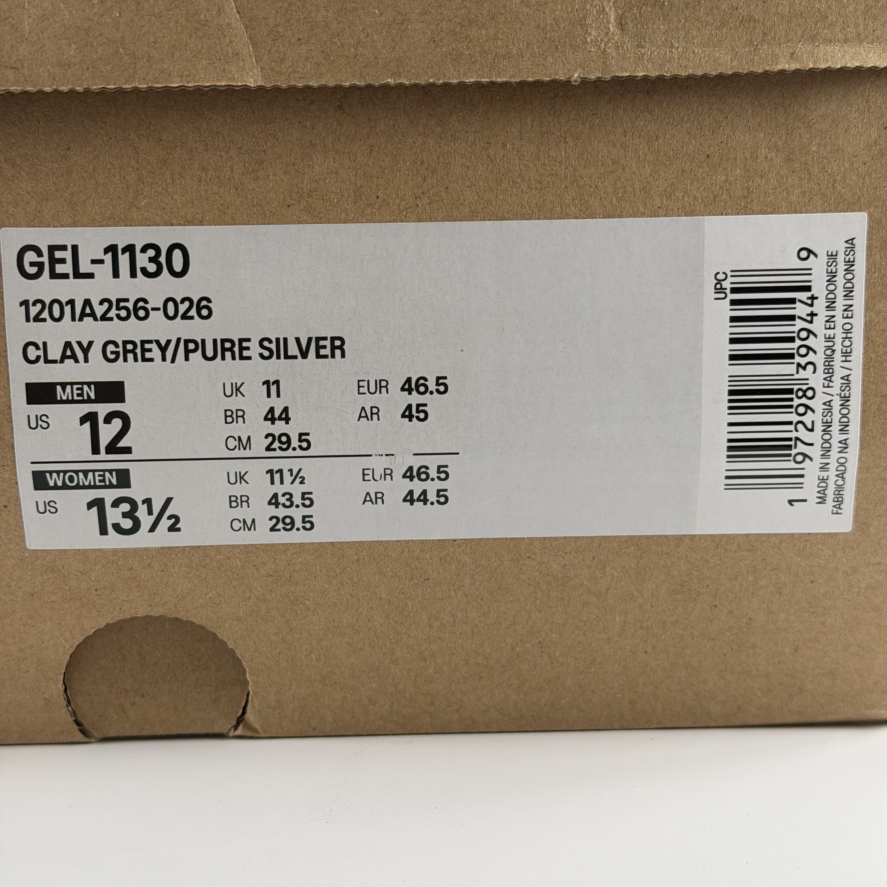 460429 ASICS Gel-1130 Clay Grey Pure Silver