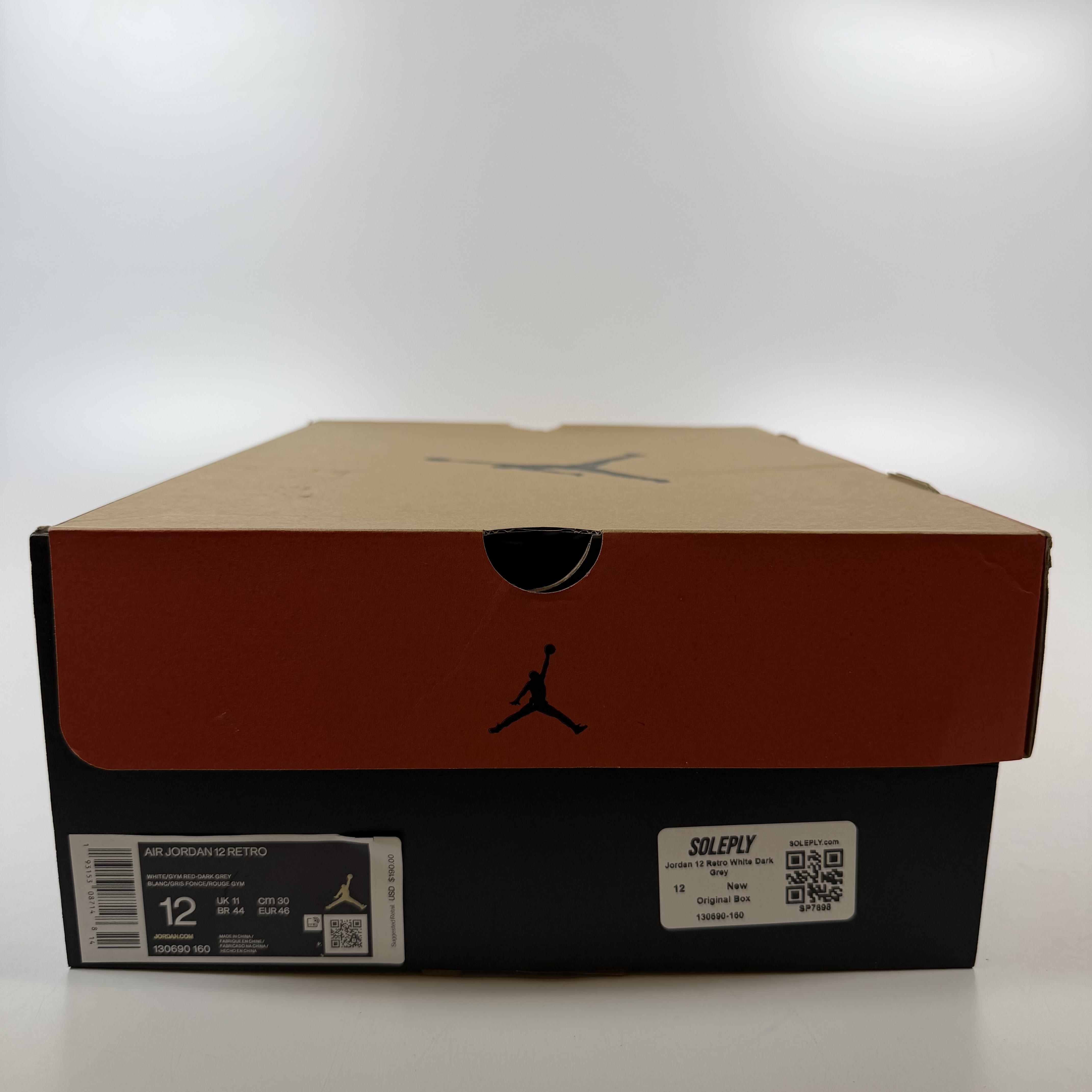 SP7898 Jordan 12 Retro White Dark Grey