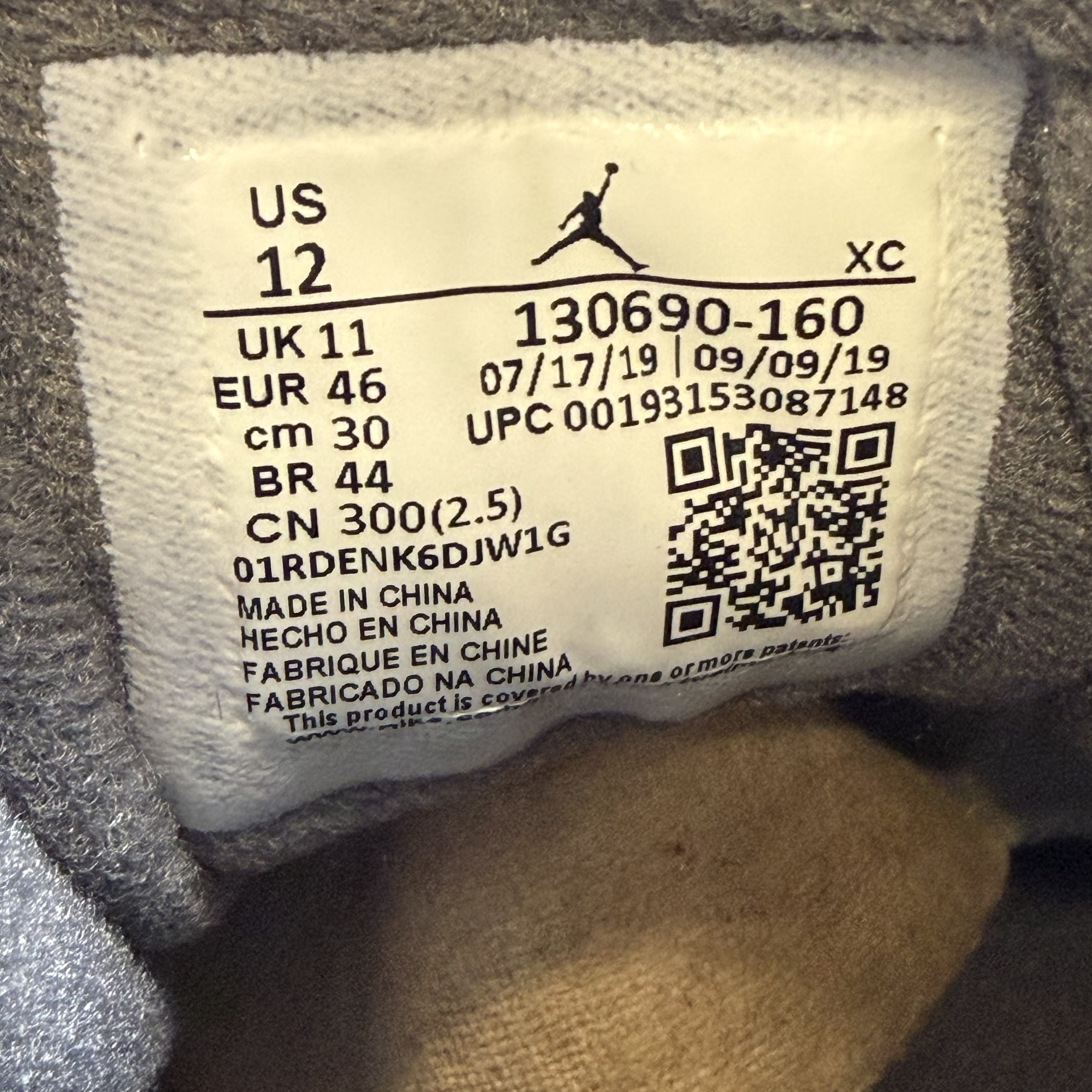 SP7898 Jordan 12 Retro White Dark Grey