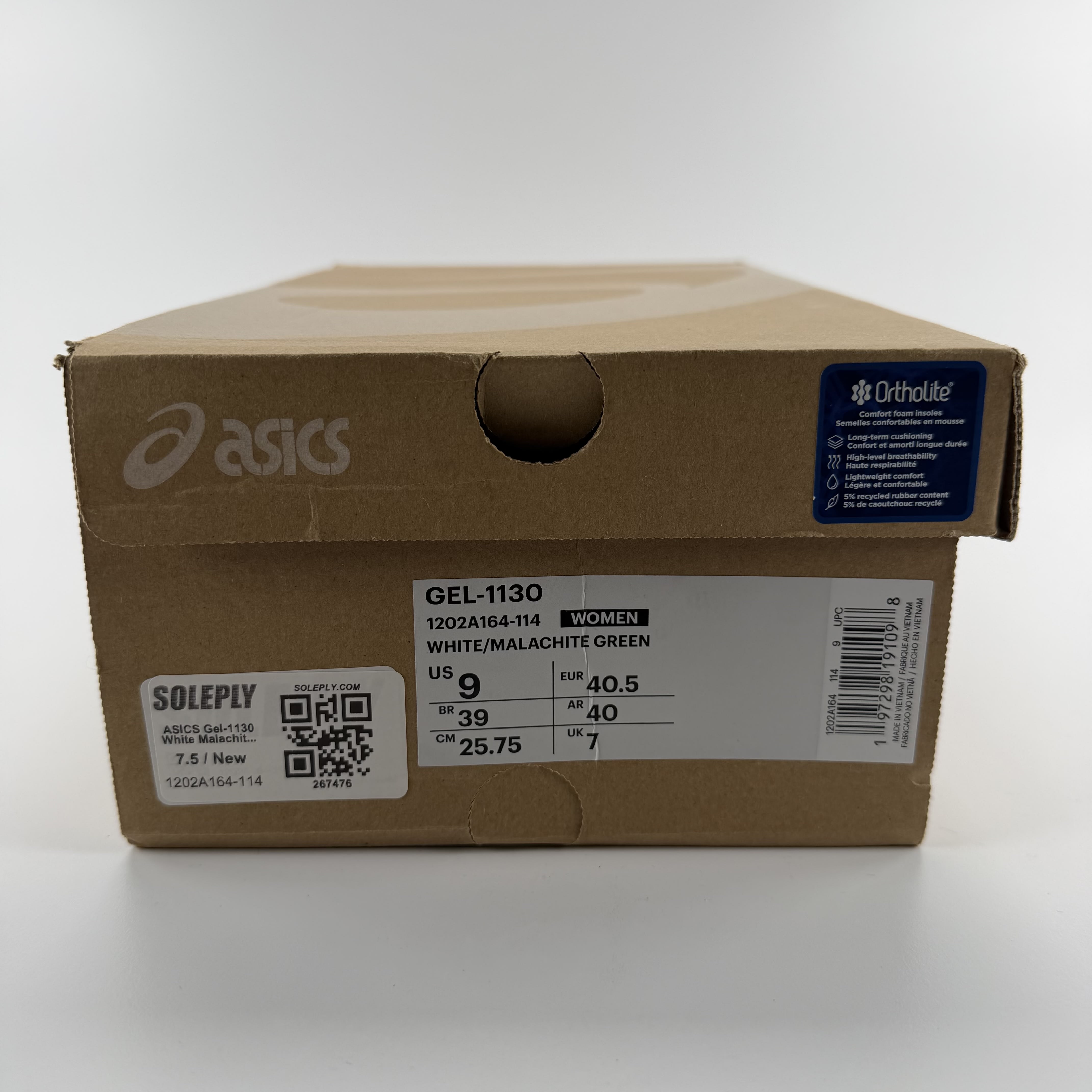 267476 ASICS Gel-1130 White Malachite Green Off White Midsole (Women's)