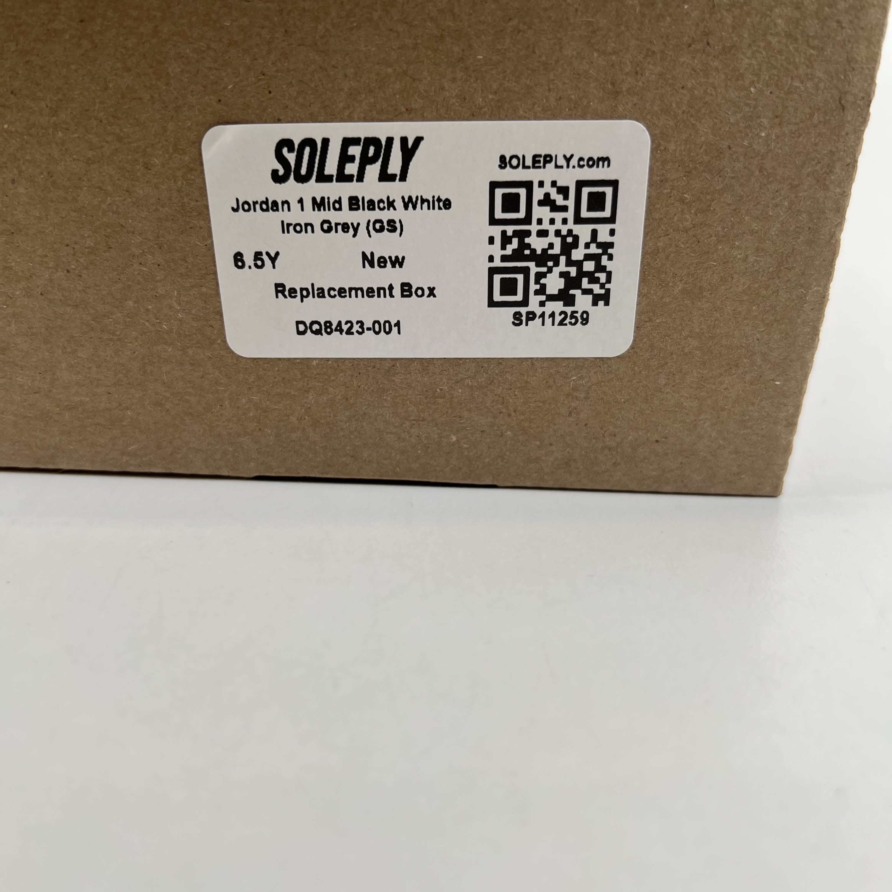 SP11259 Jordan 1 Mid Black White Iron Grey (GS)