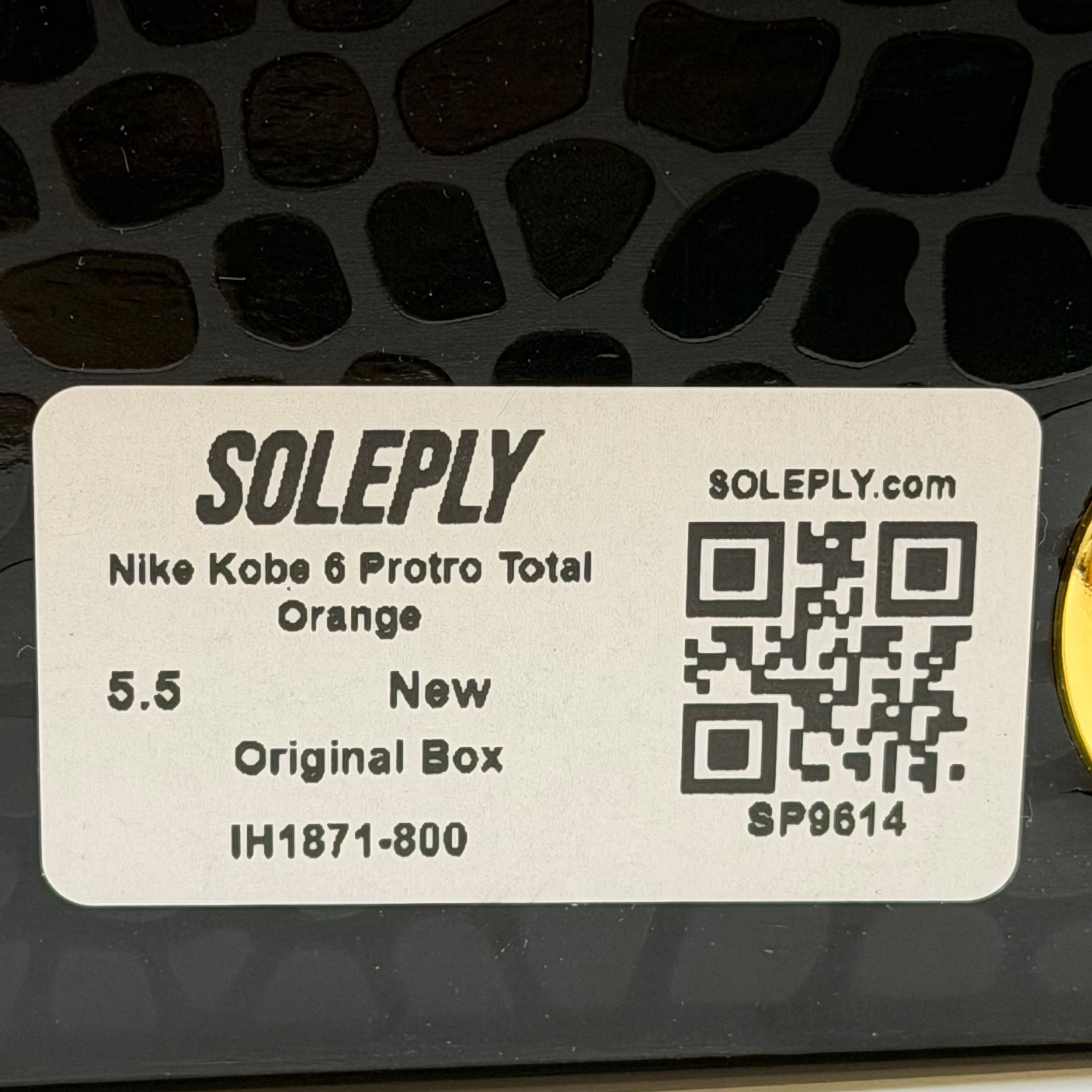 SP9614 Nike Kobe 6 Protro Total Orange