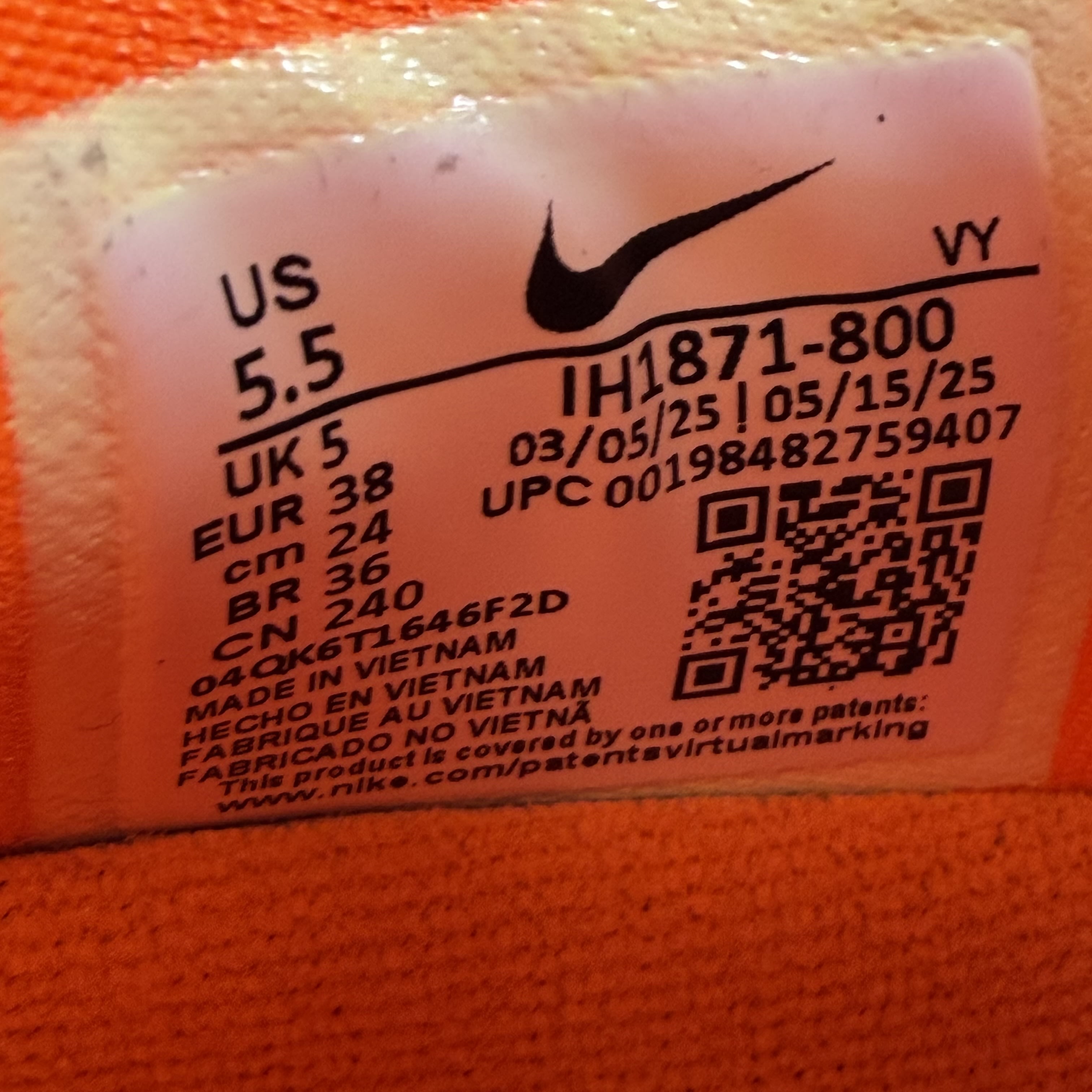 SP9614 Nike Kobe 6 Protro Total Orange