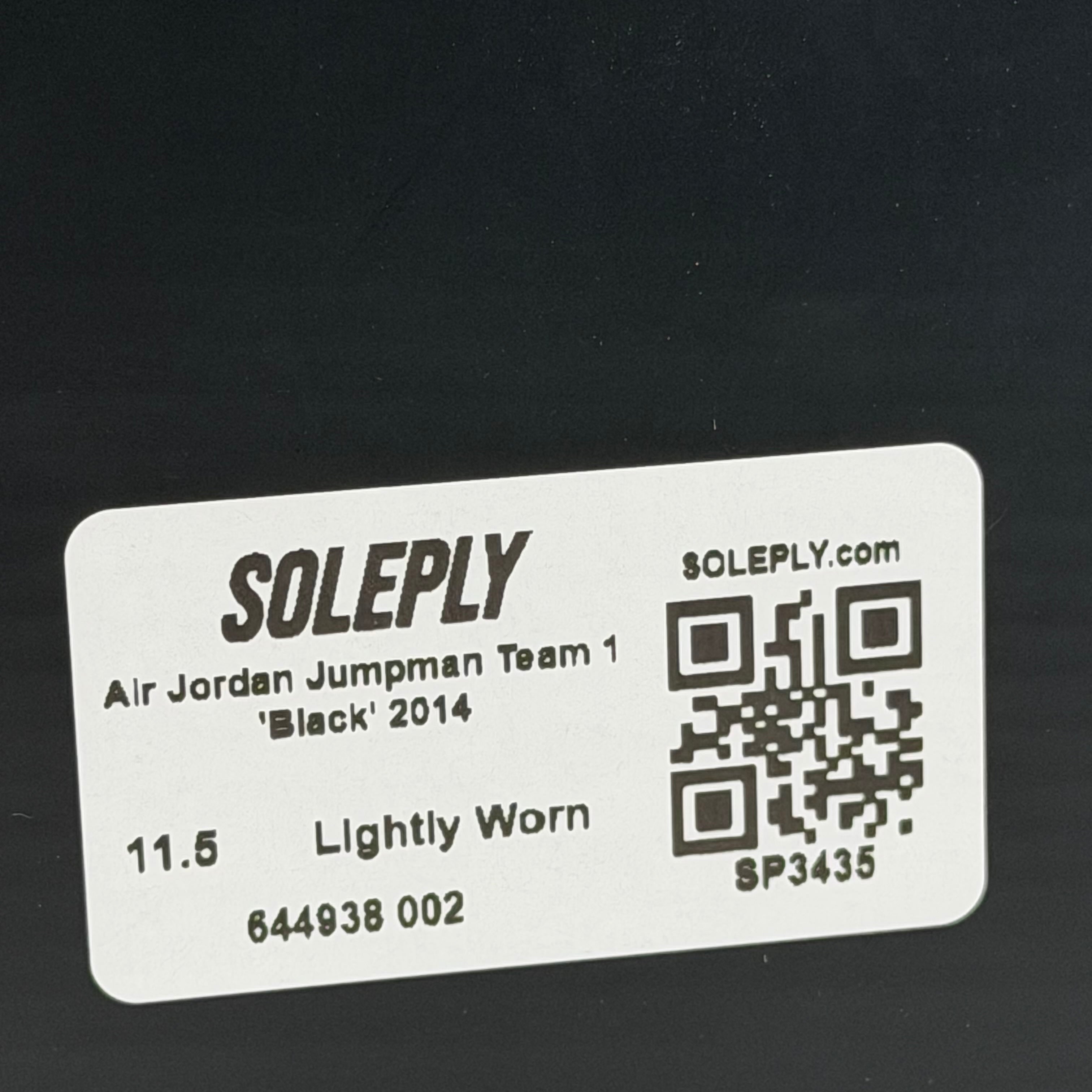 SP3435 Air Jordan Jumpman Team 1 'Black' 2014