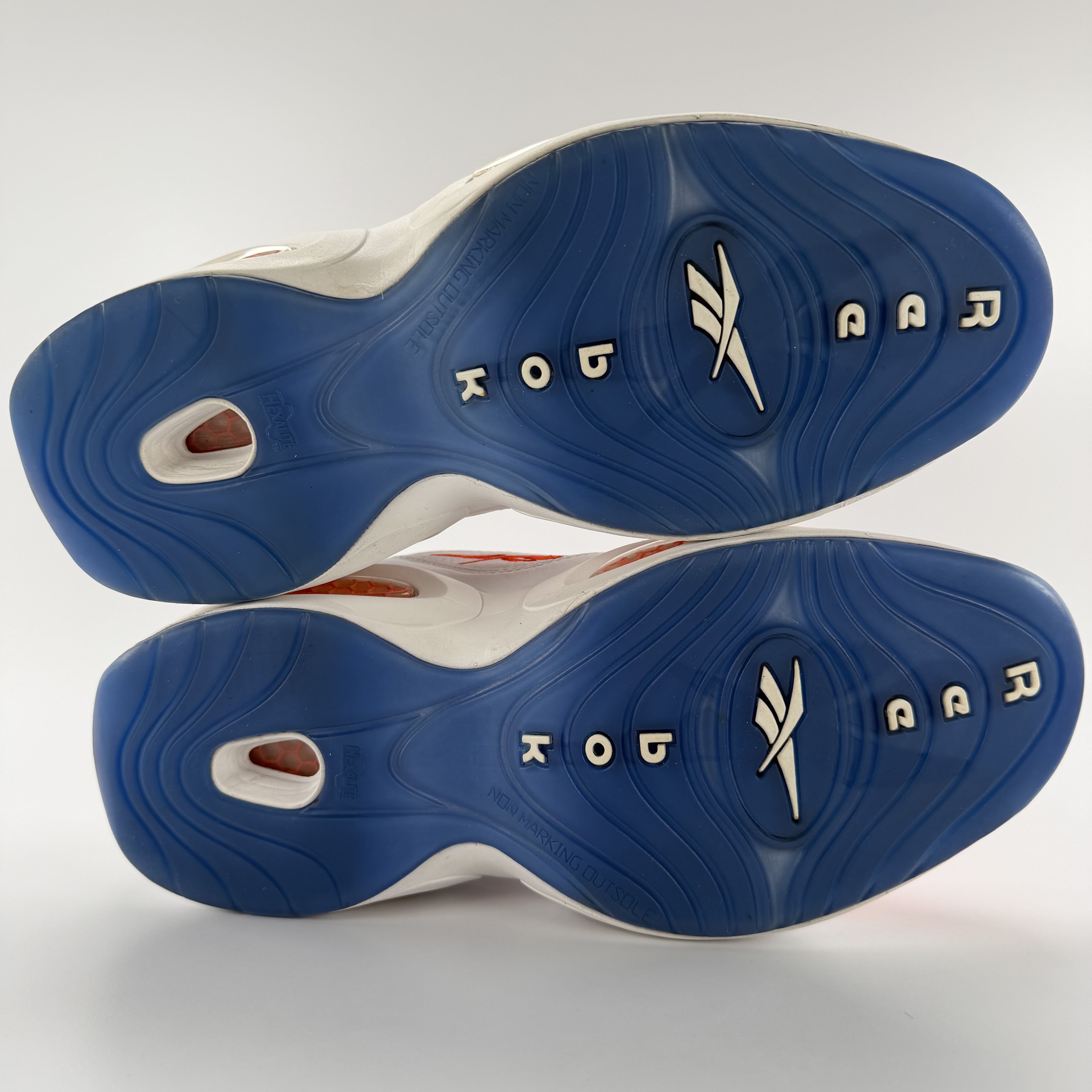 590668 Reebok Question Low Patent Toe Orange