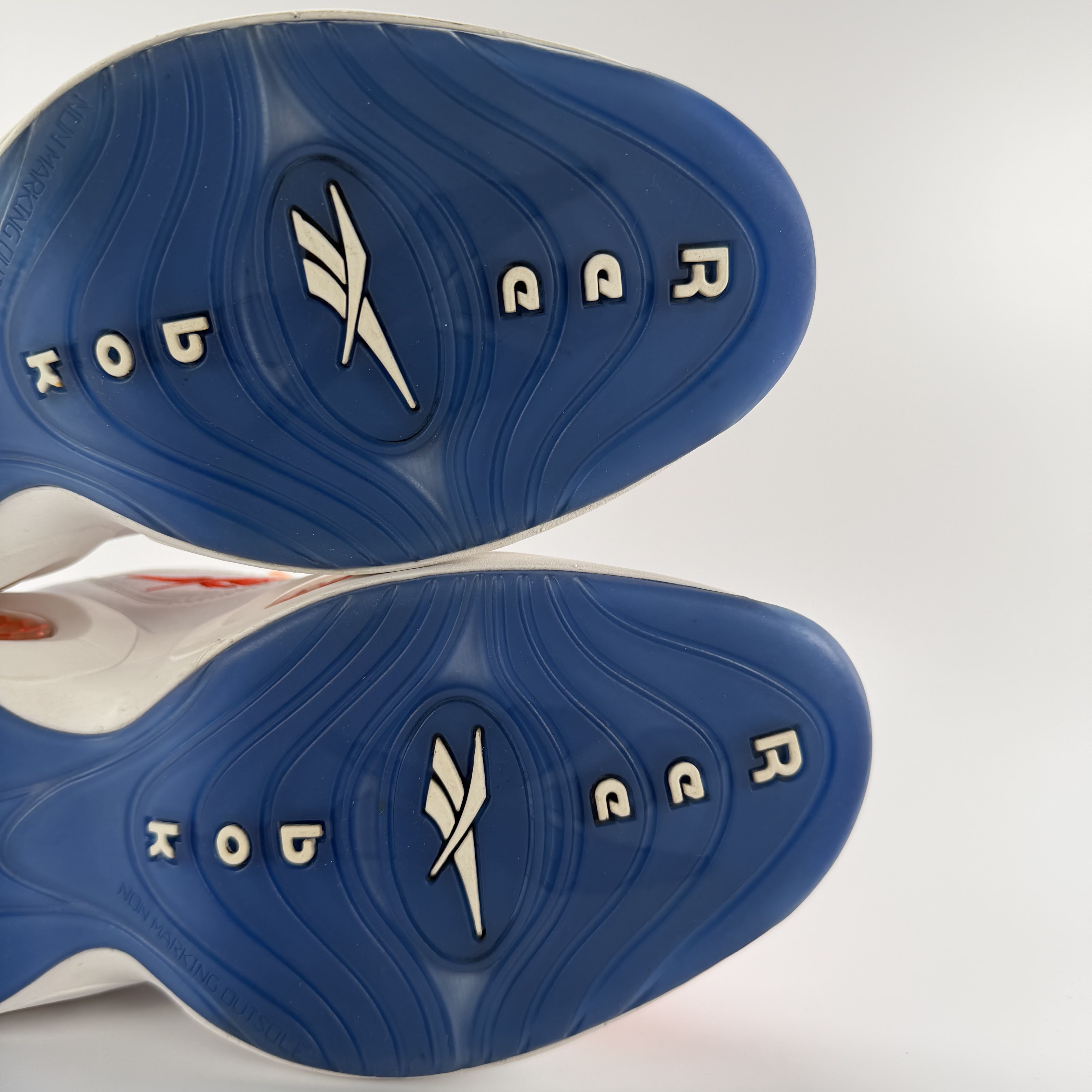 590668 Reebok Question Low Patent Toe Orange