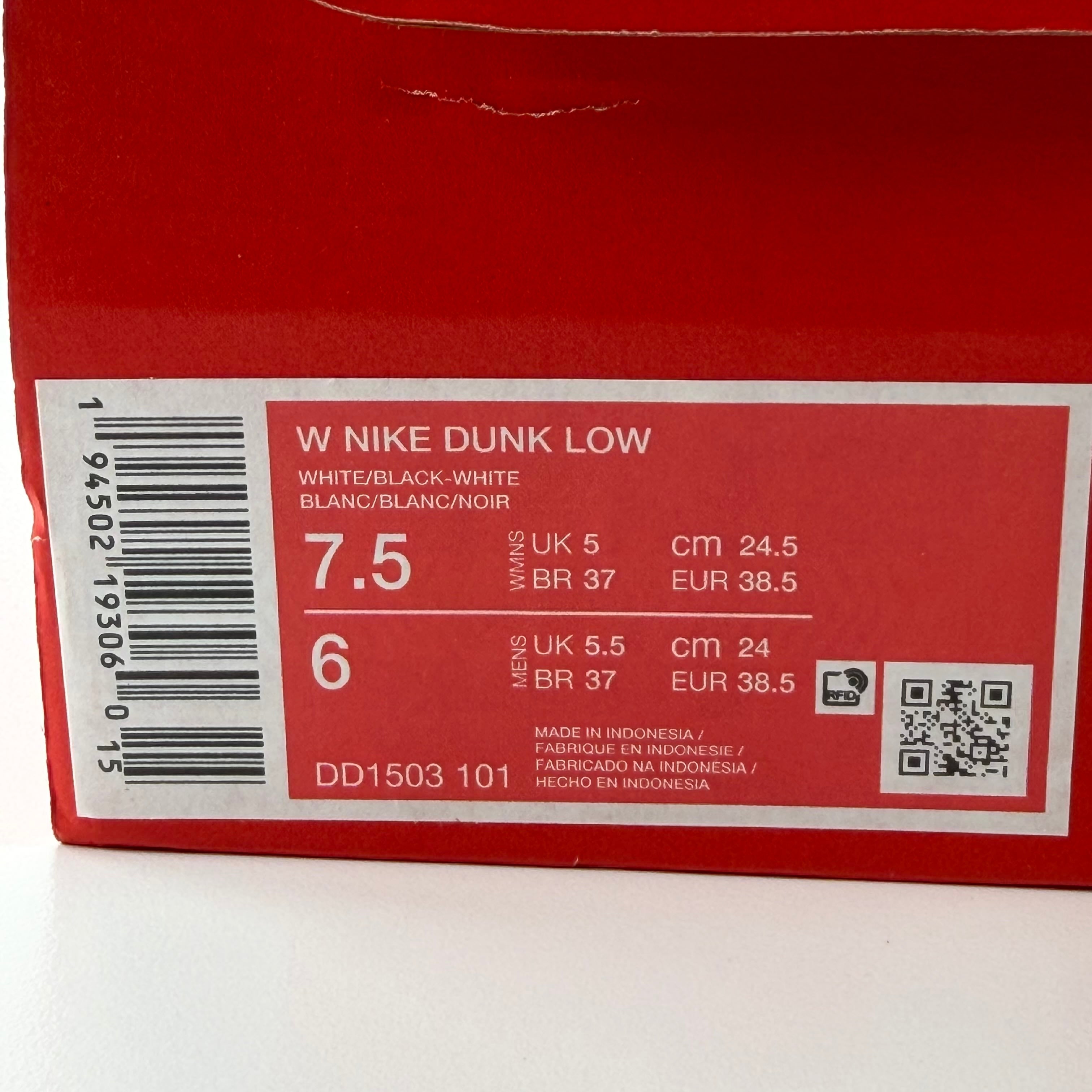 313032 Nike Dunk Low Retro White Black Panda (Women's)
