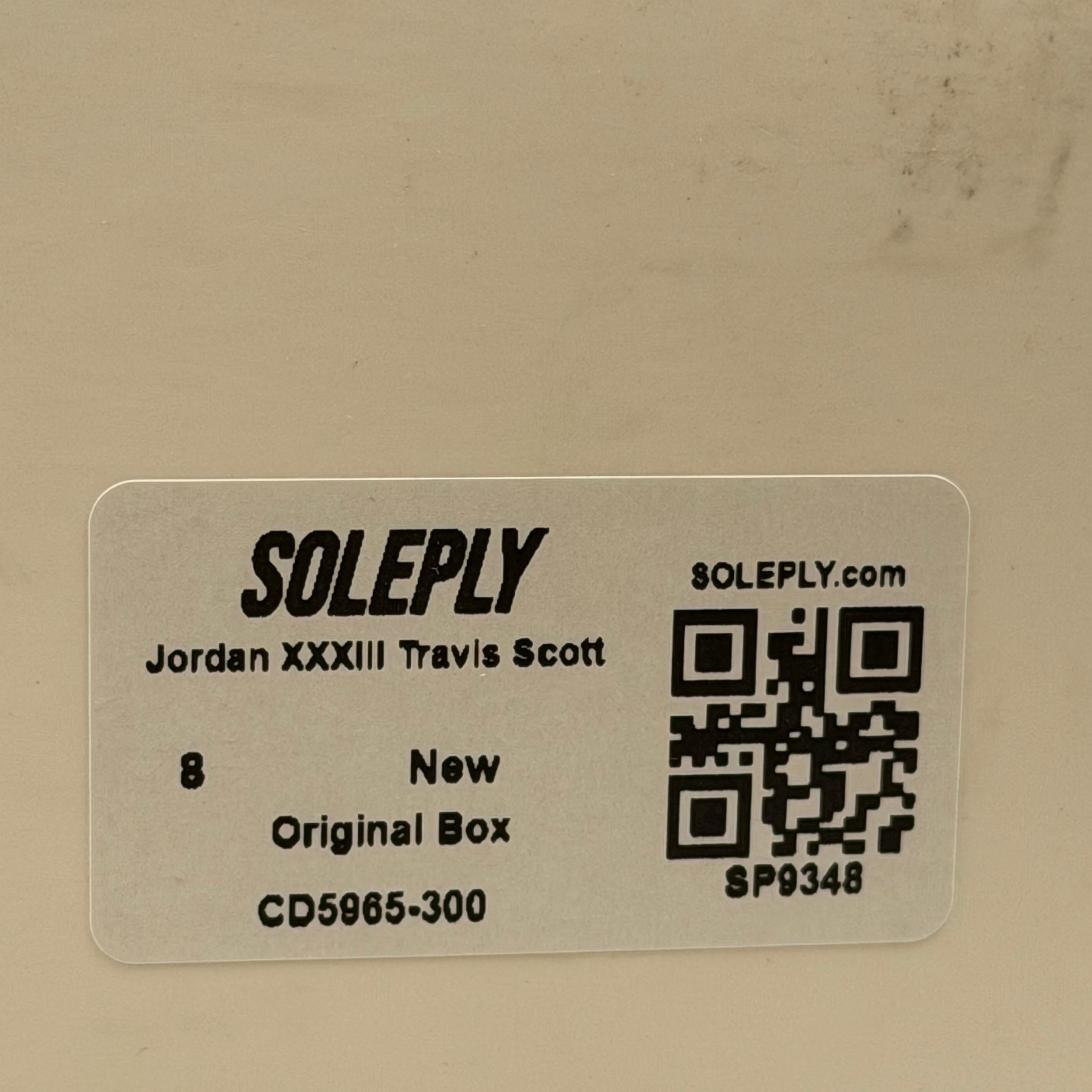 SP9348 Jordan XXXIII Travis Scott