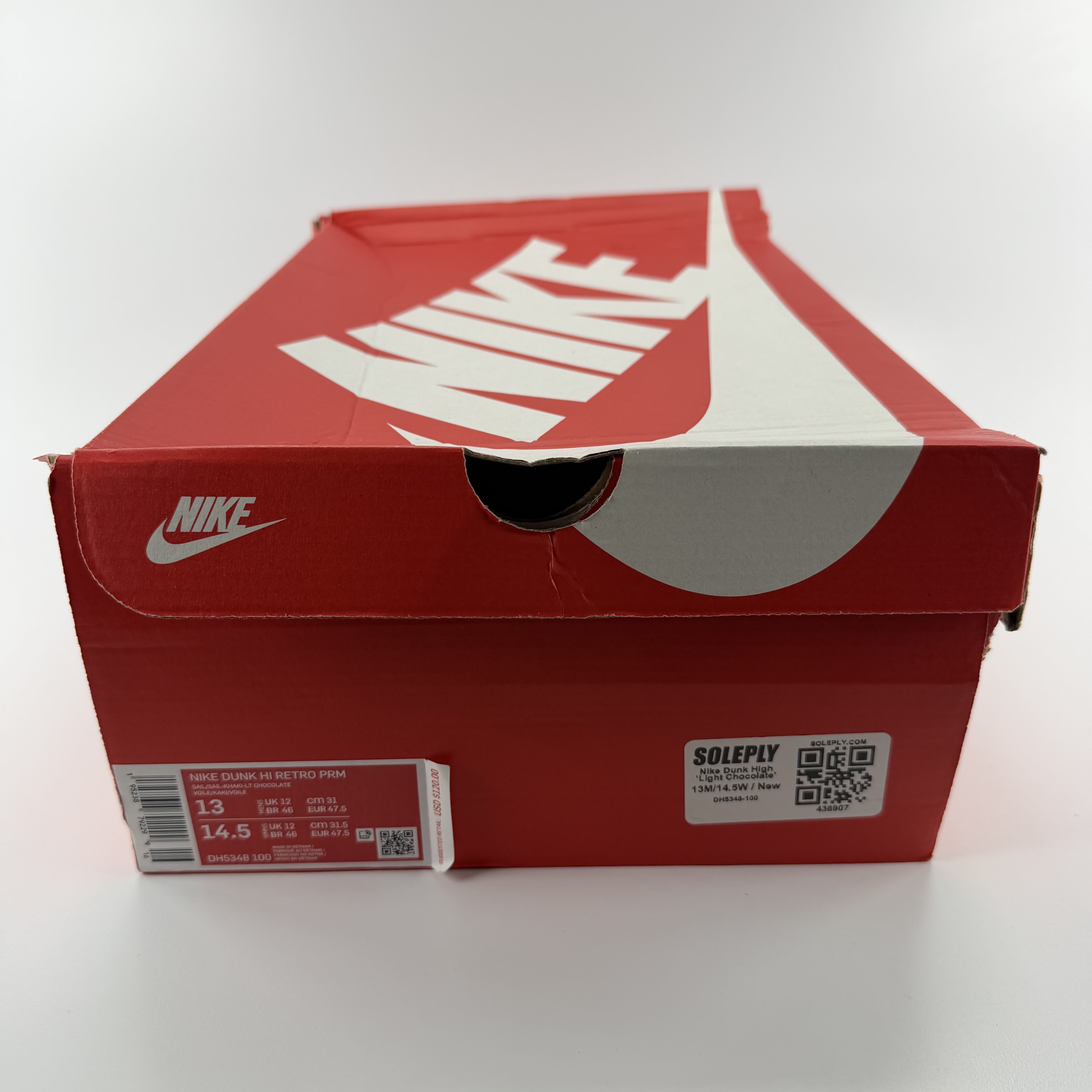 436907 Nike Dunk High 'Light Chocolate'