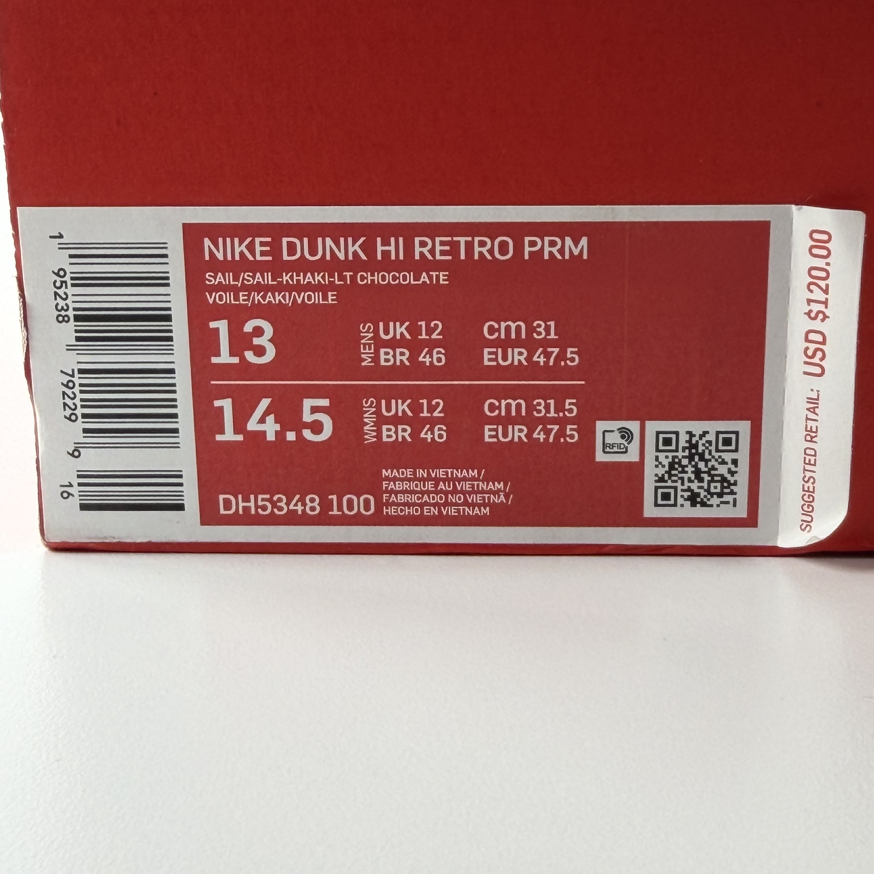 436907 Nike Dunk High 'Light Chocolate'