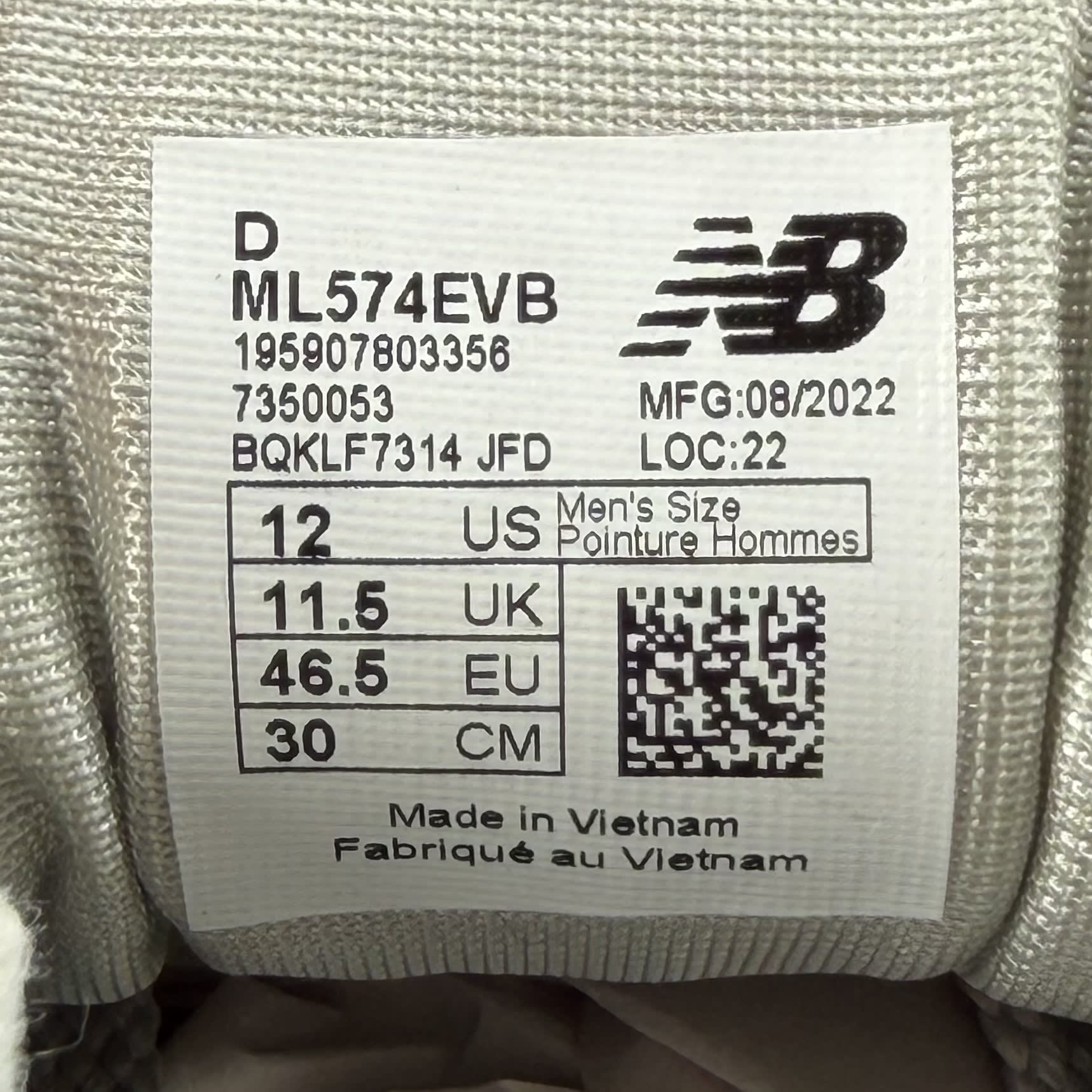 755555 New Balance 574 Black White