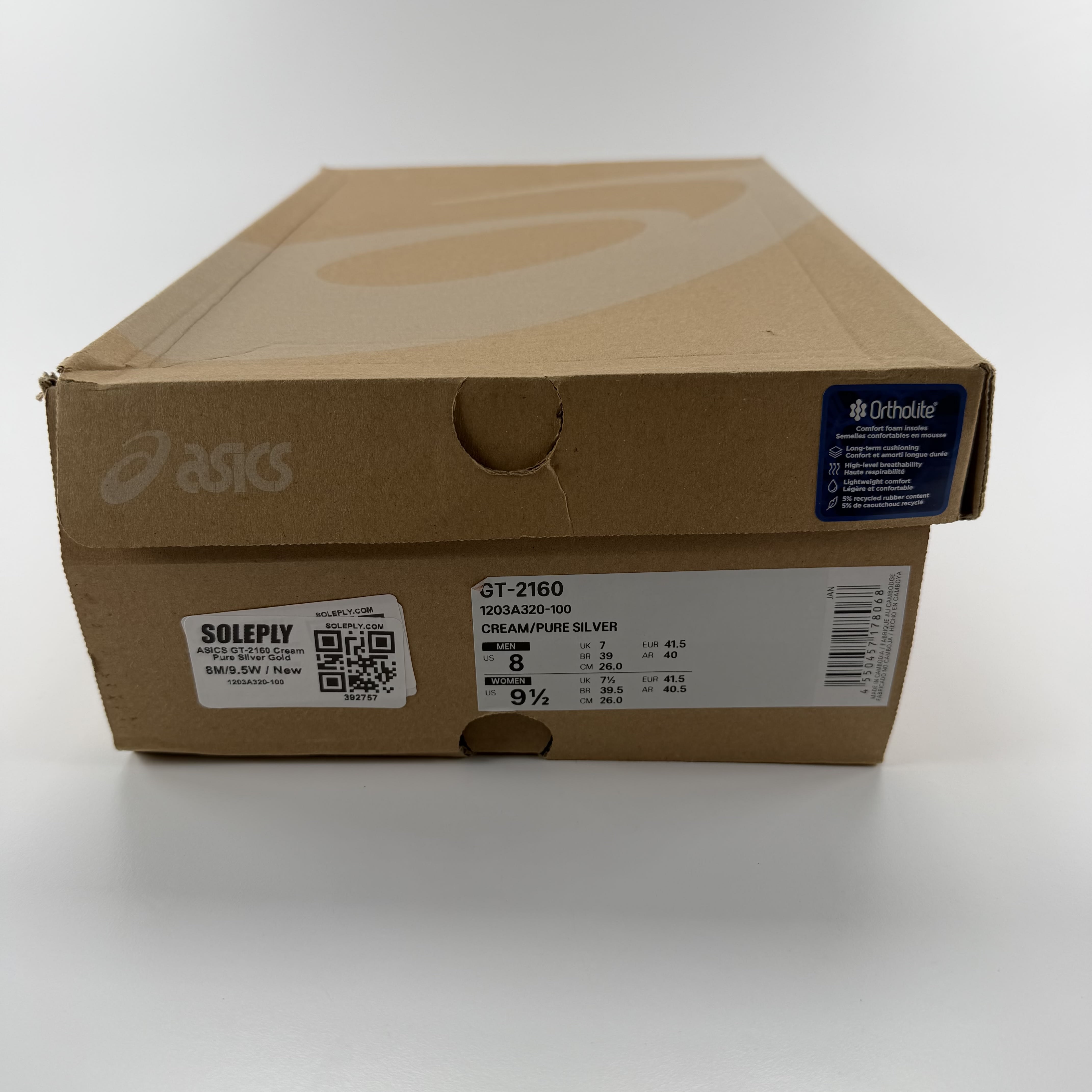 392757 ASICS GT-2160 Cream Pure Silver Gold