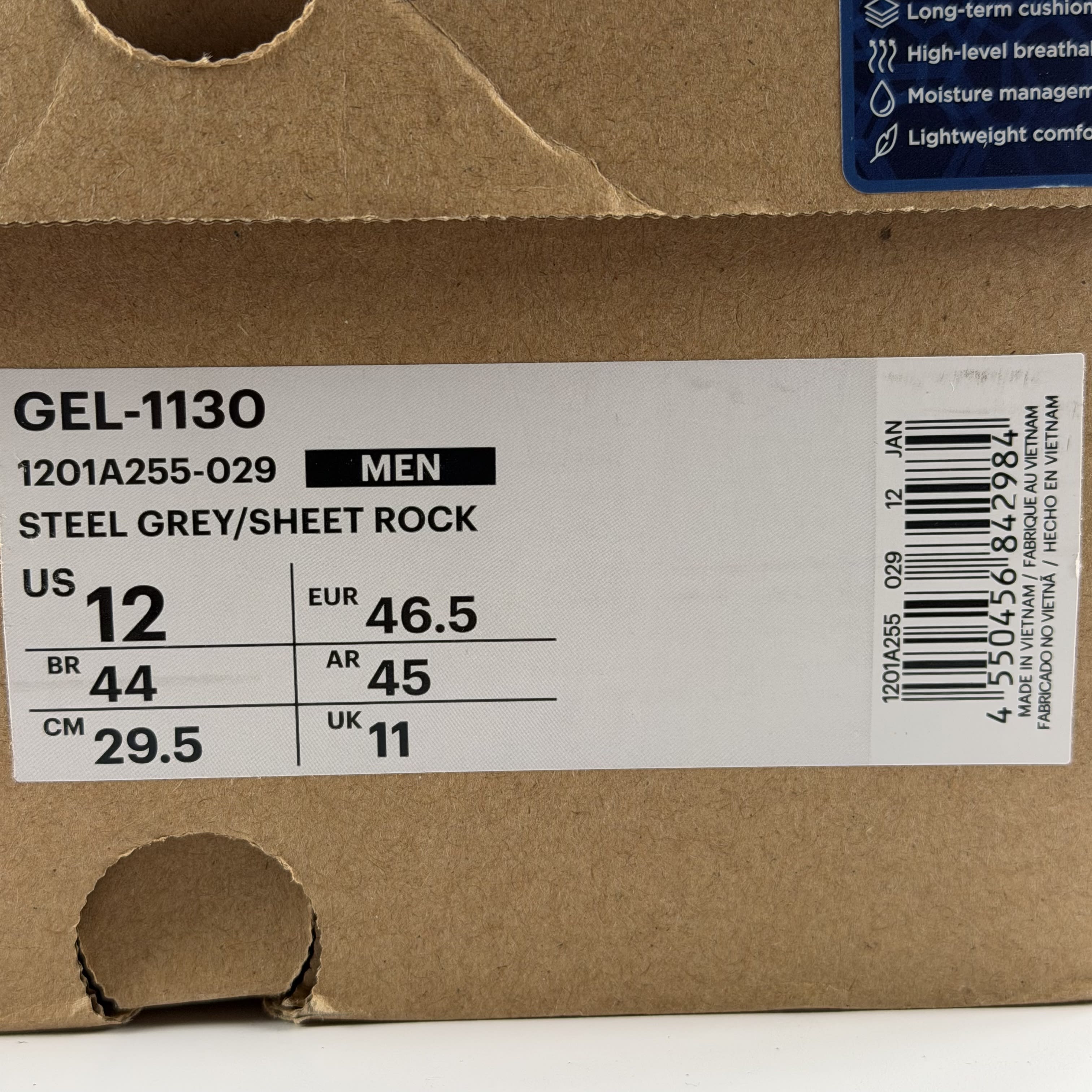 265391 ASICS Gel-1130 Steel Grey Sheet Rock