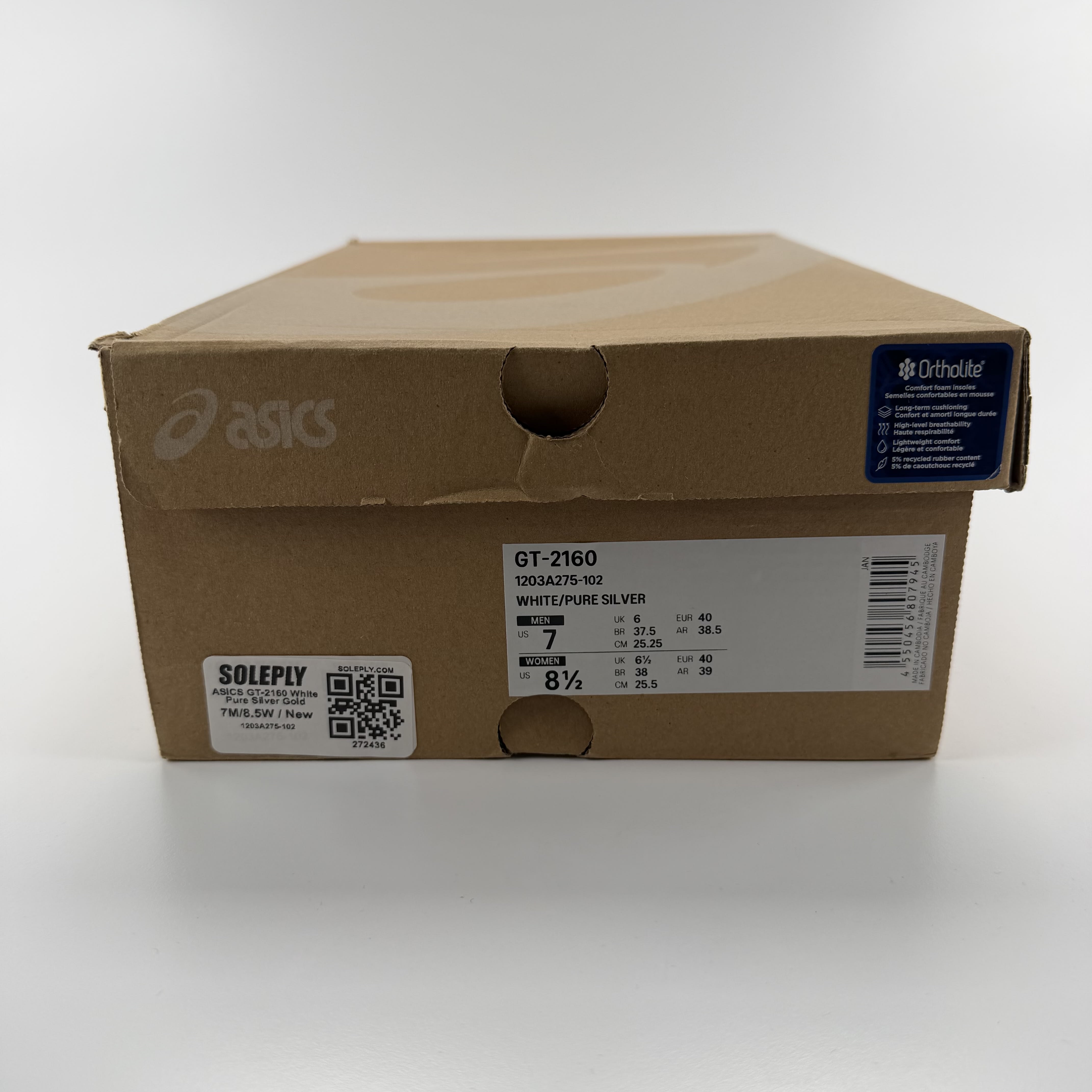 272436 ASICS GT-2160 White Pure Silver Gold