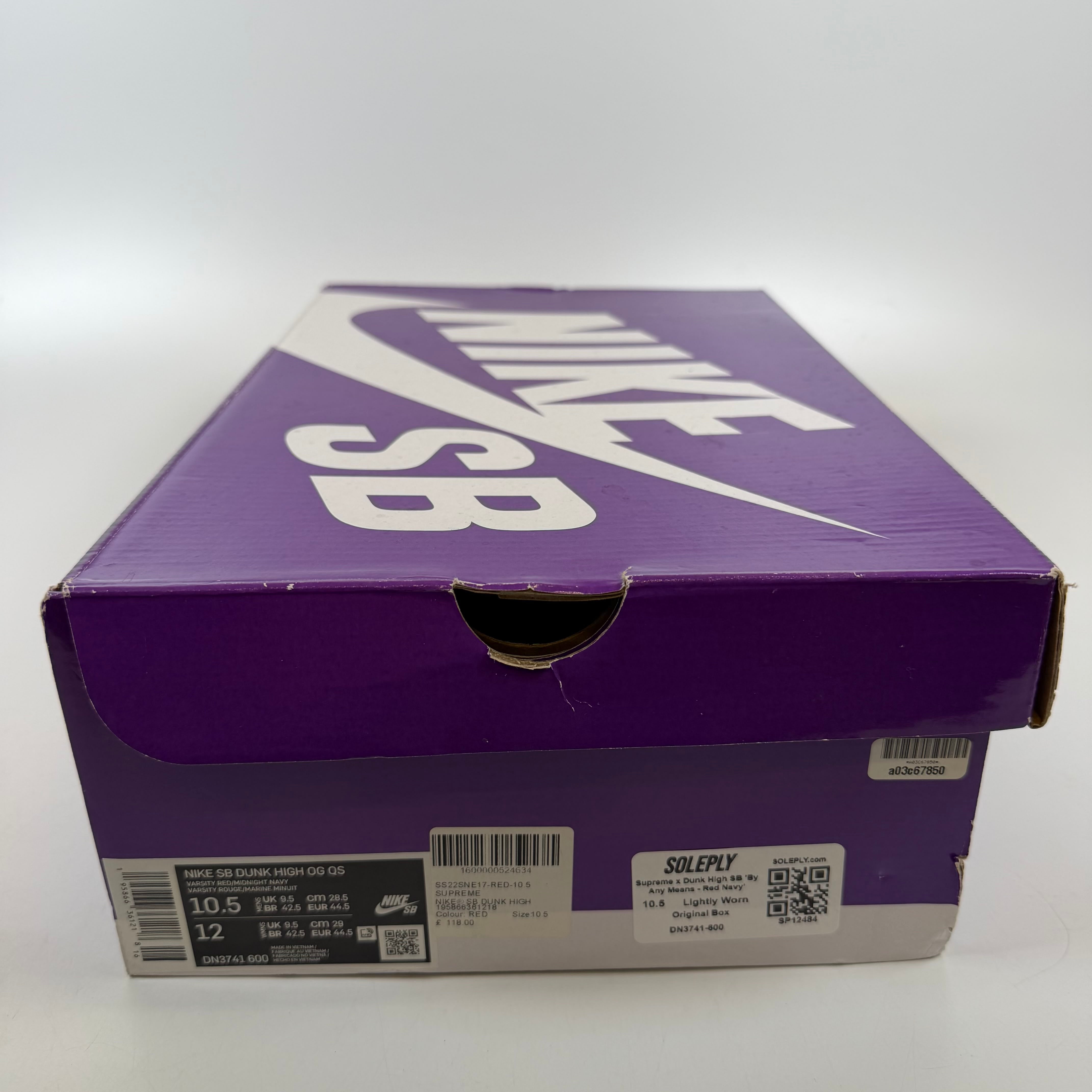 SP12484 Supreme x Dunk High SB 'By Any Means - Red Navy'