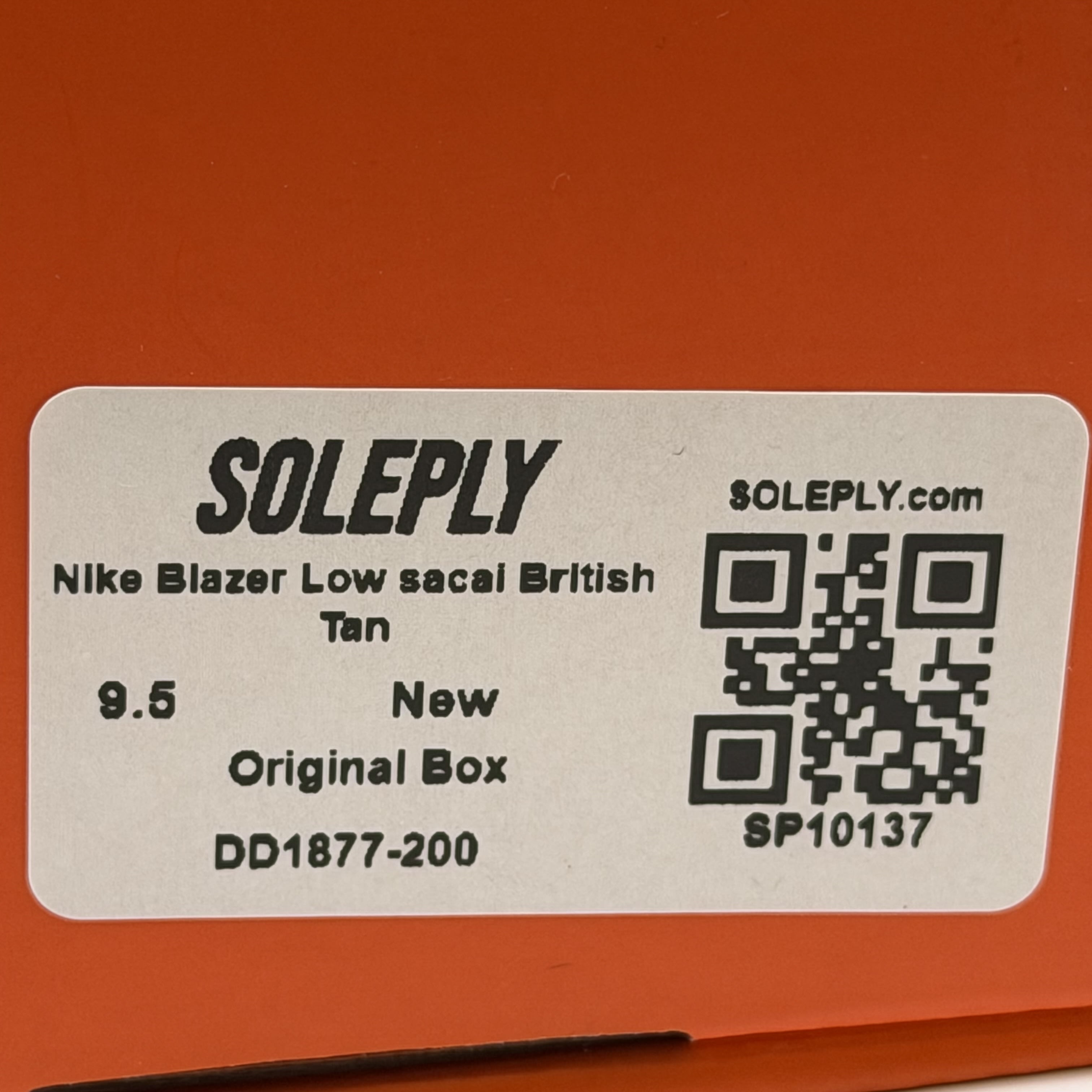 SP10137 Nike Blazer Low sacai British Tan
