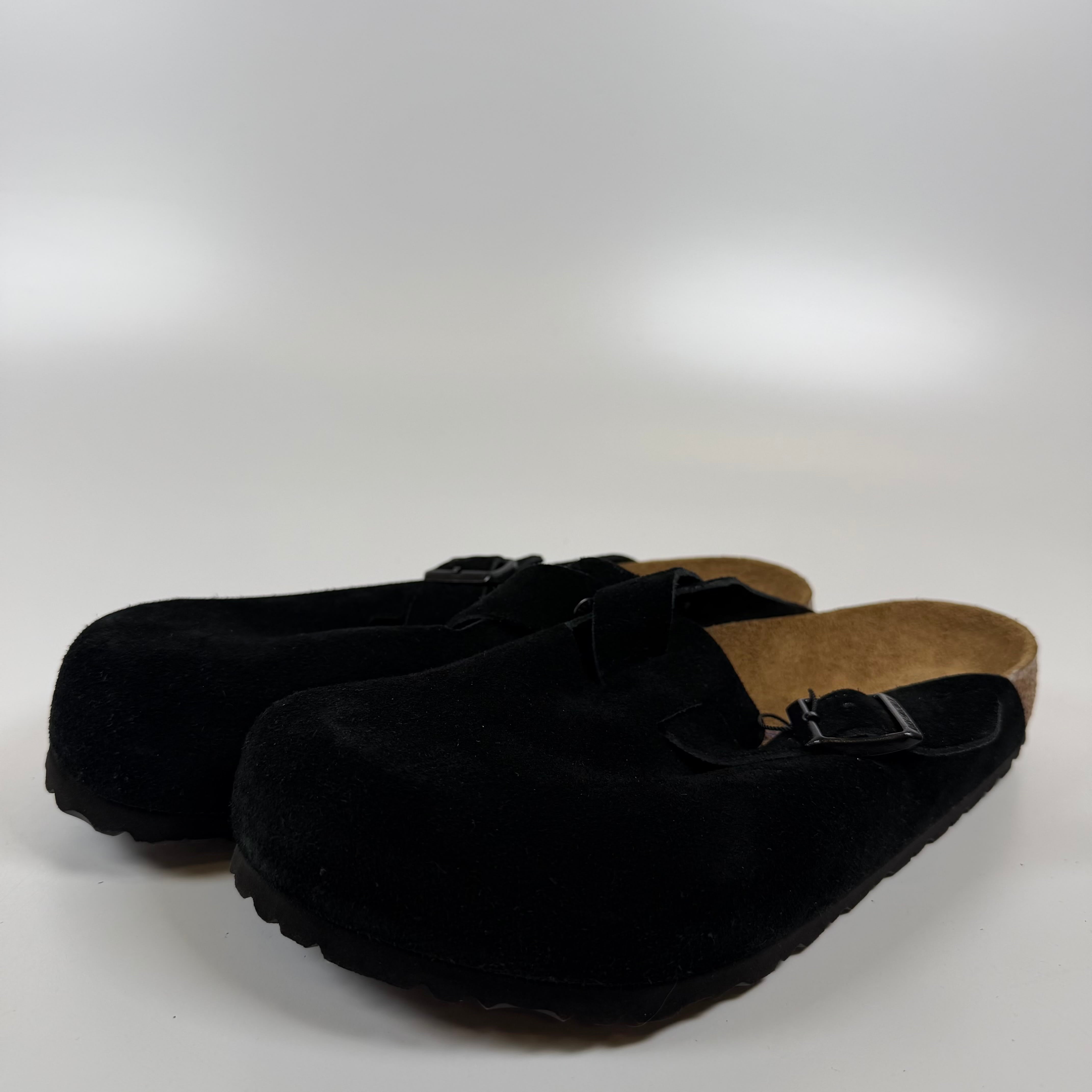 SP10320 Birkenstock Boston Soft Footbed Suede Black